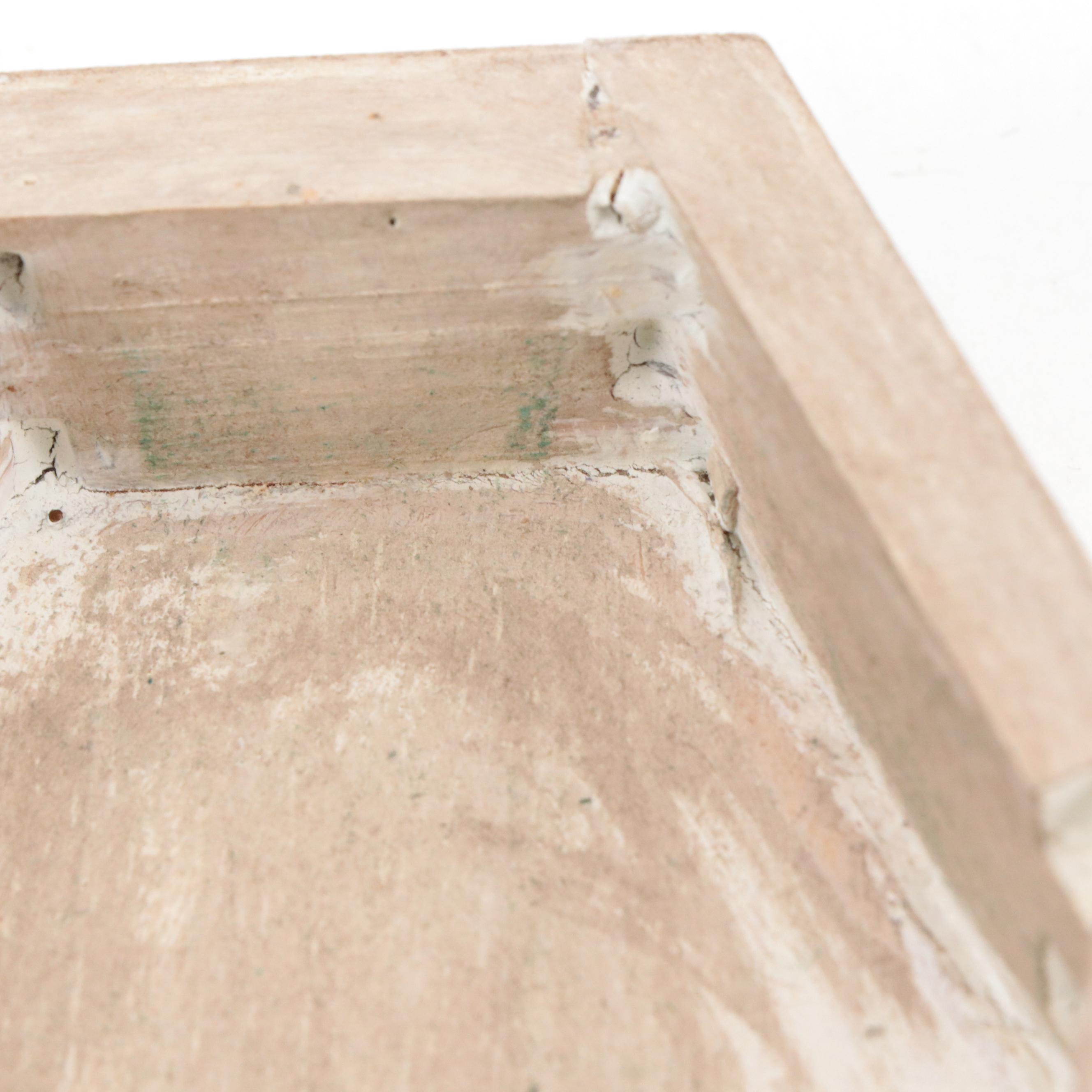 Mexican Folk Art Miniature Wooden Coffin with Milagros