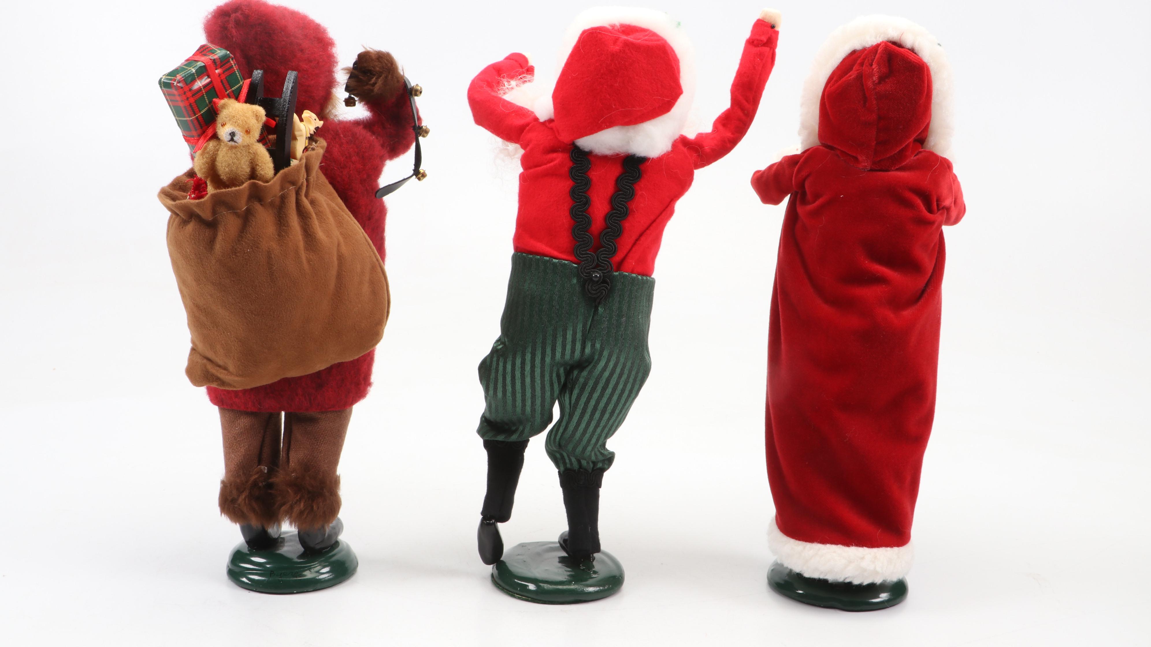 Byers' Choice "The Carolers" Velveteen and Wood Figurines with More
