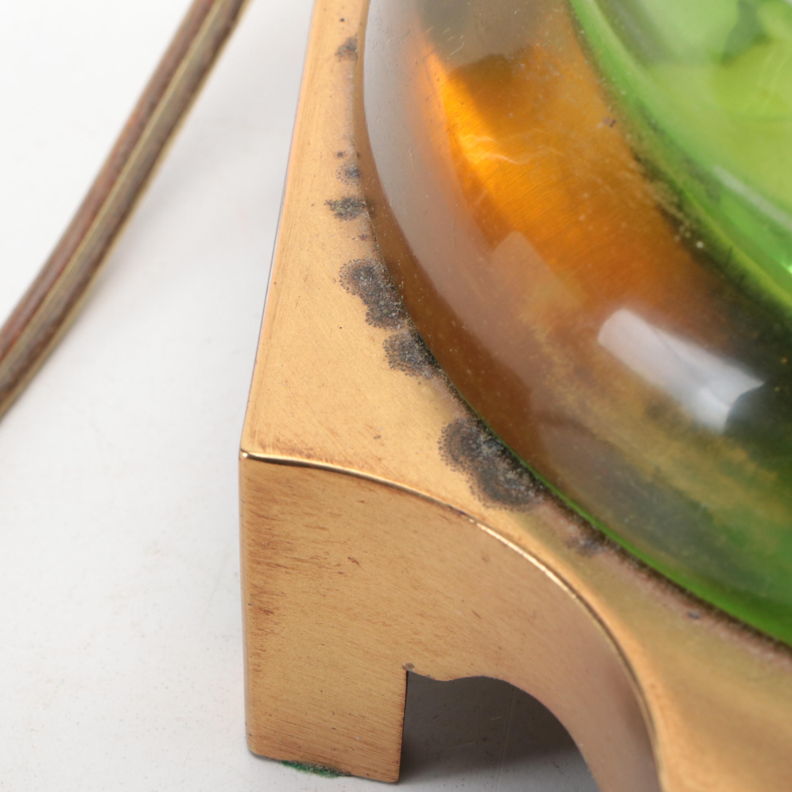 Murano Glass Seguso for Marbro Sommerso Art Glass Table Lamp, Mid-20th Century