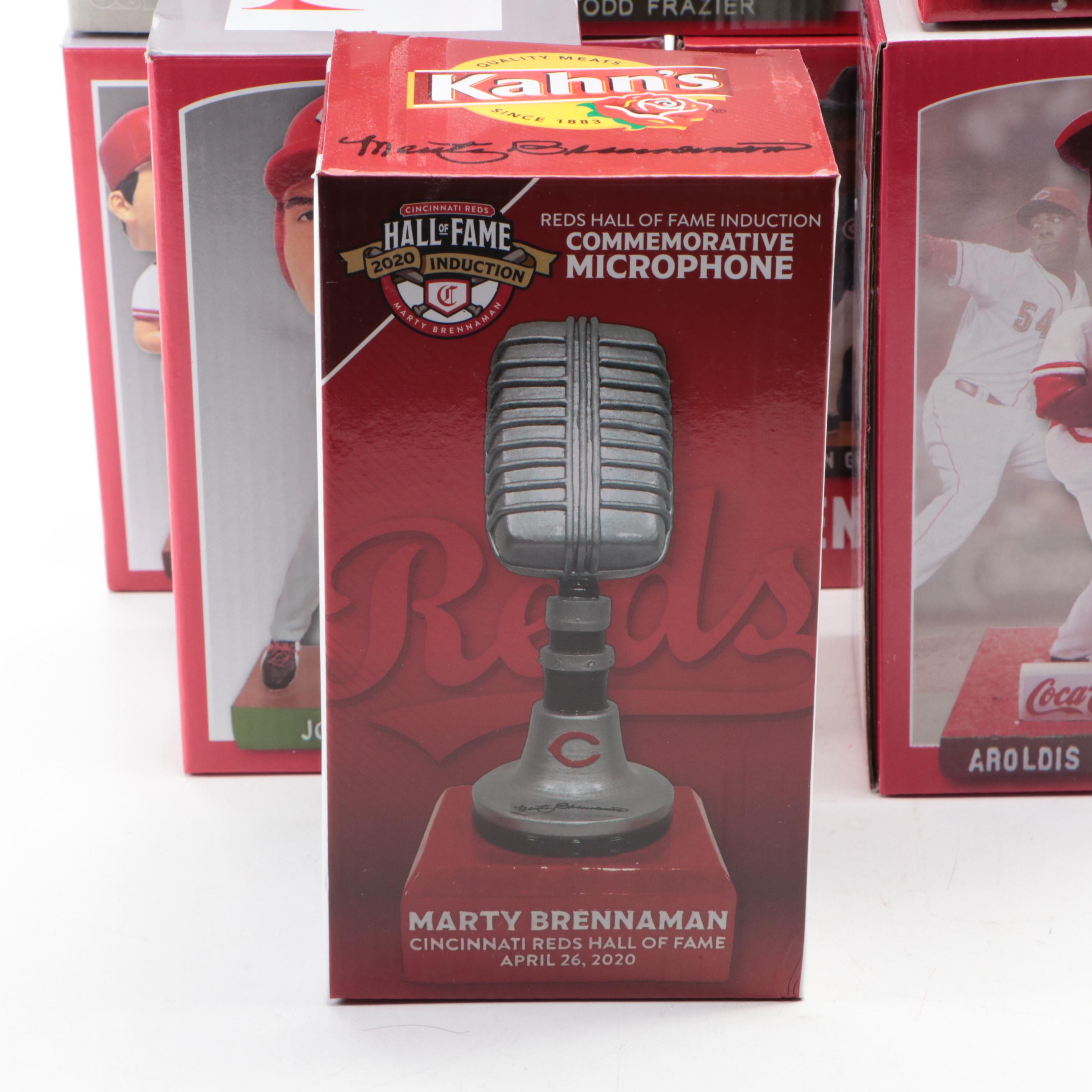 Ken Griffey Jr., Joey Votto, with More Cincinnati Reds Bobbleheads and Statues