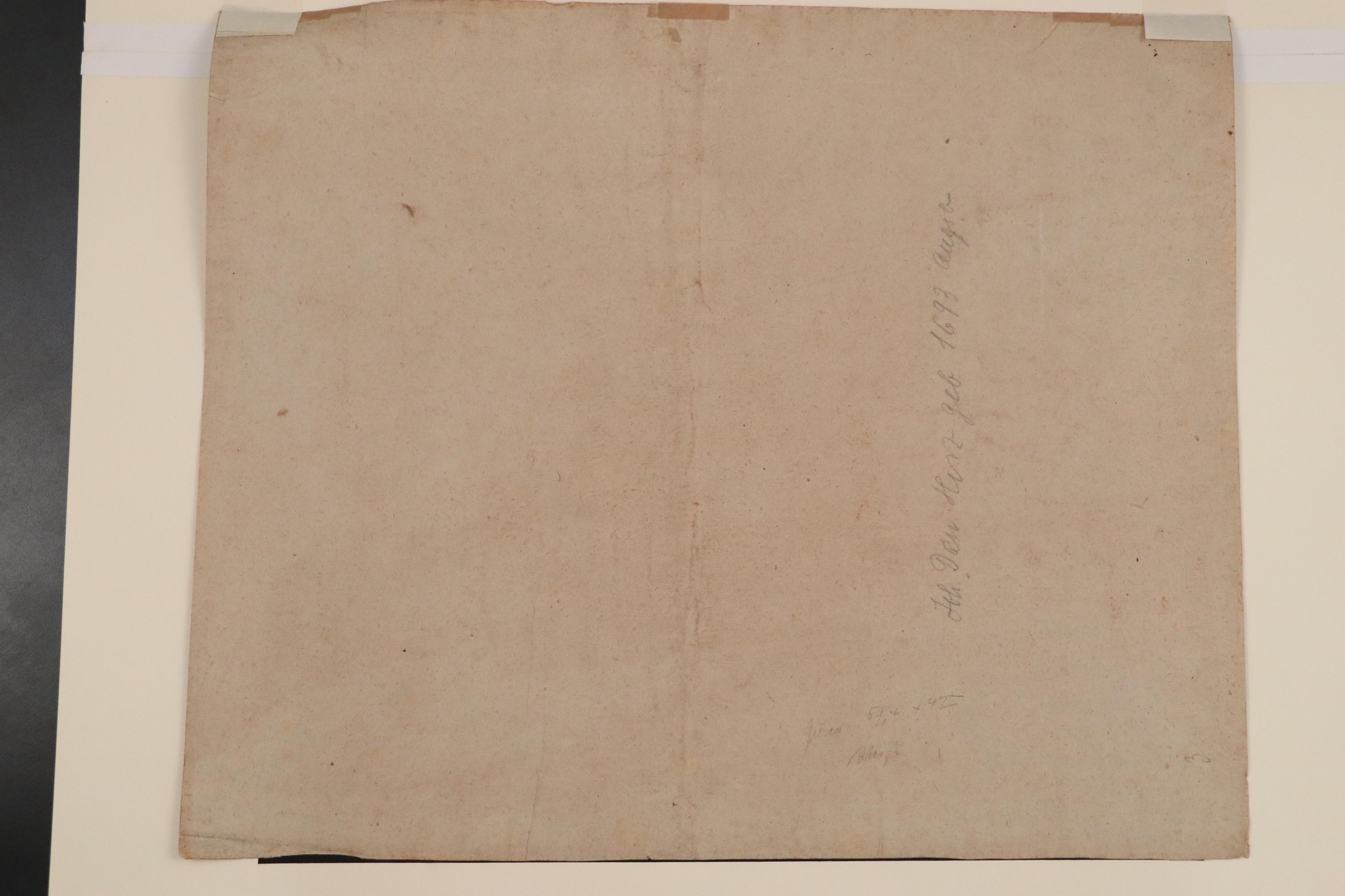 Johann Daniel Herz the Elder Red Chalk Drawing, 1715