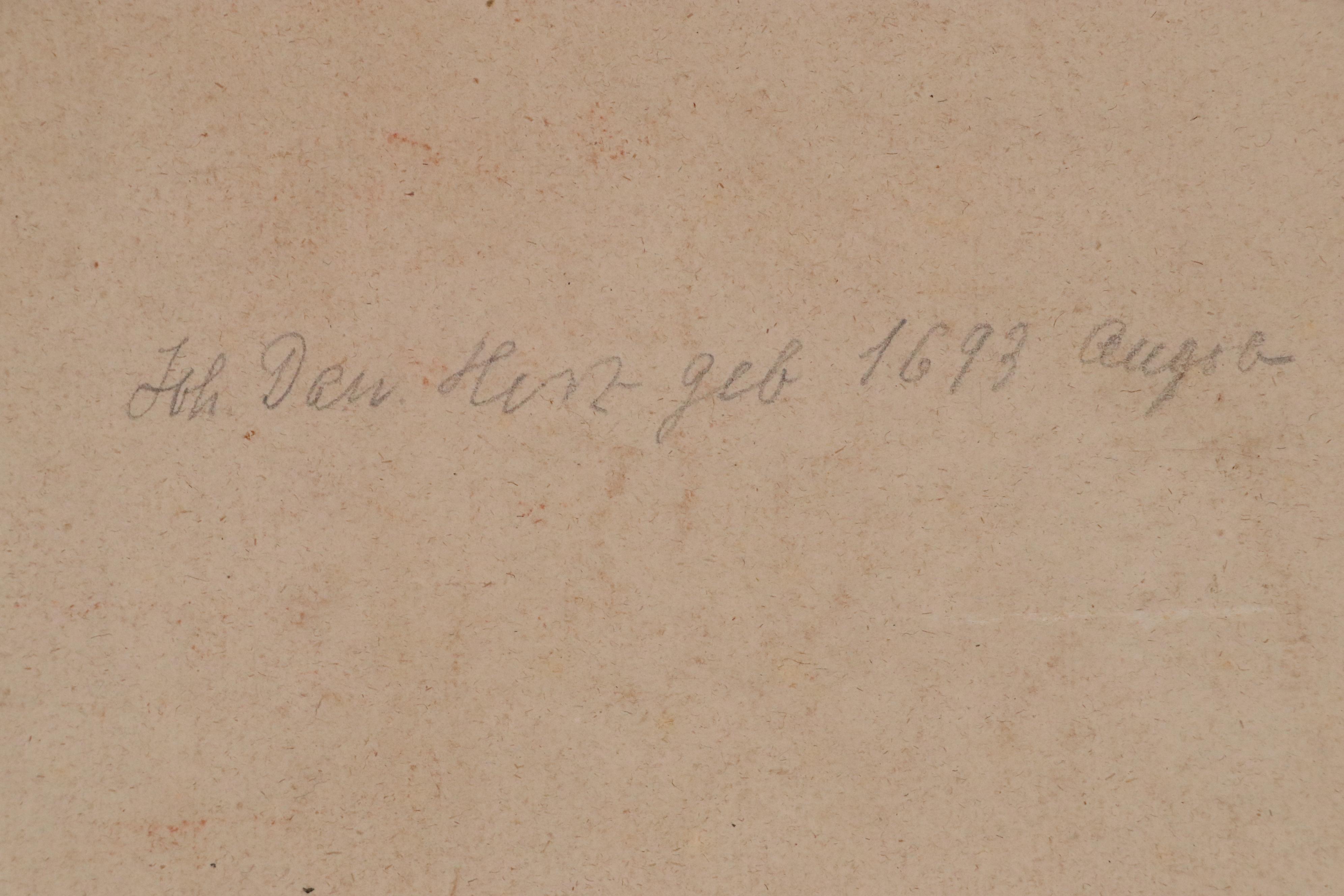 Johann Daniel Herz the Elder Red Chalk Drawing, 1715