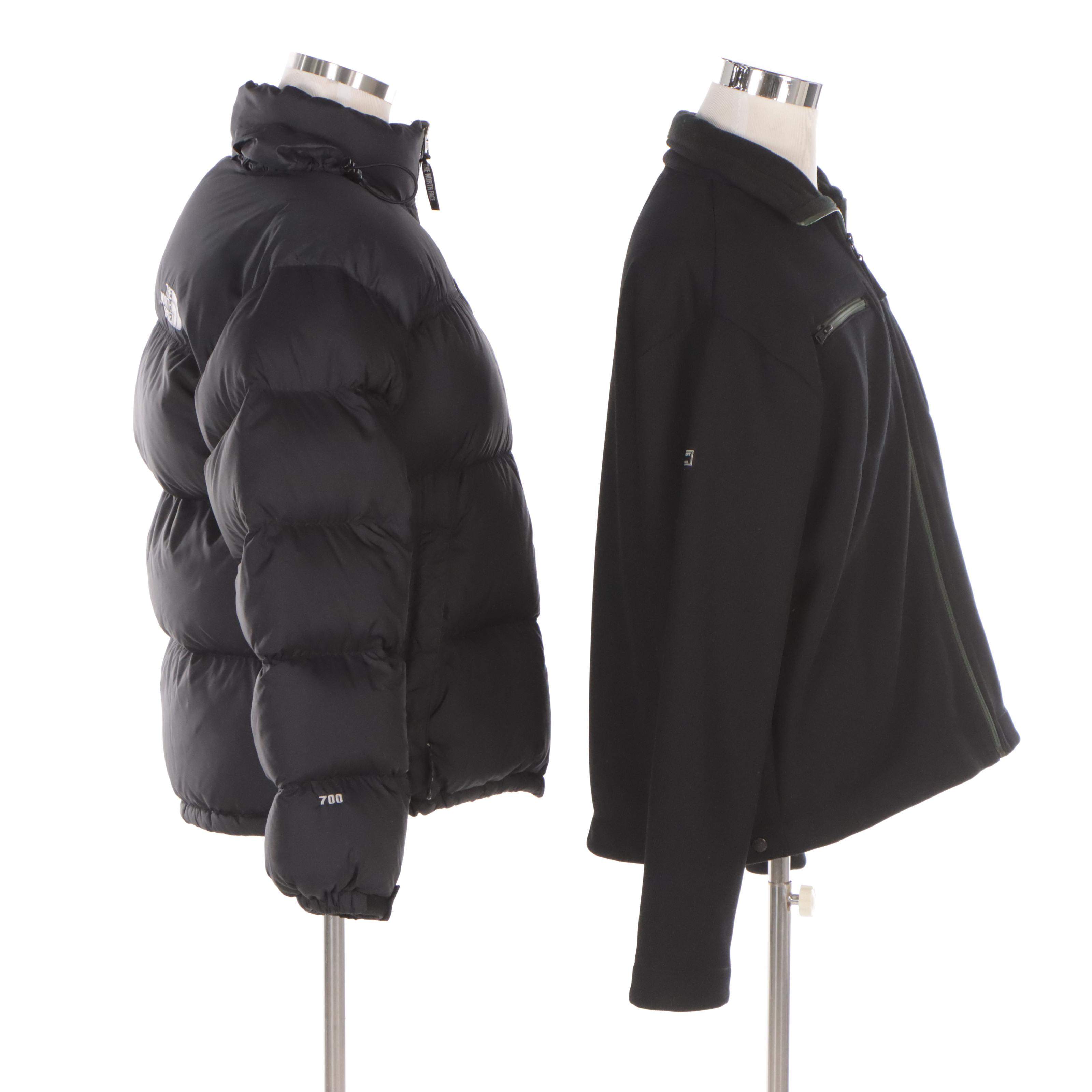 Men's The North Face Goose Down Puffer Jacket and Polo Sport Zip-Up Jacket