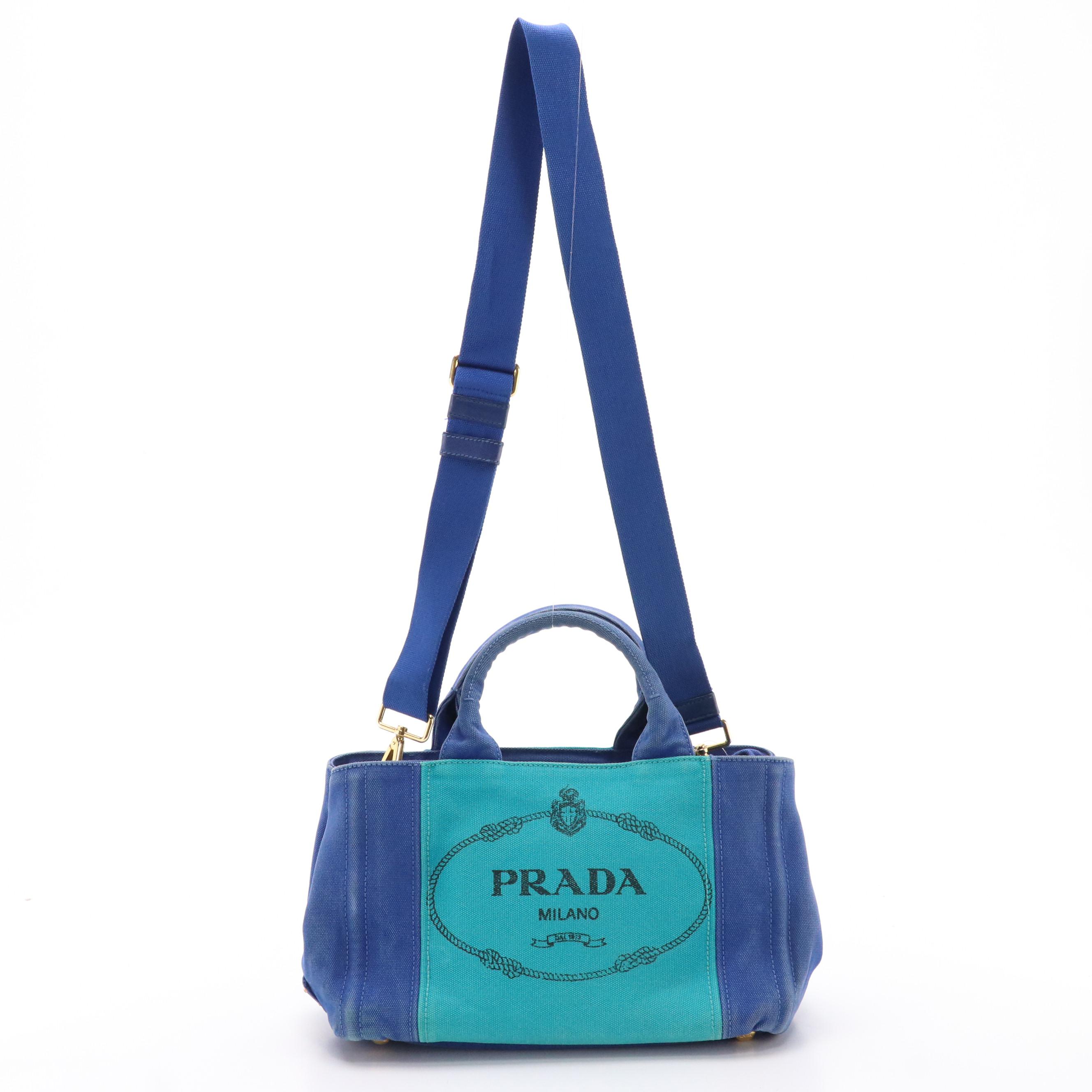 Prada Canapa Canvas Two-Way Bag