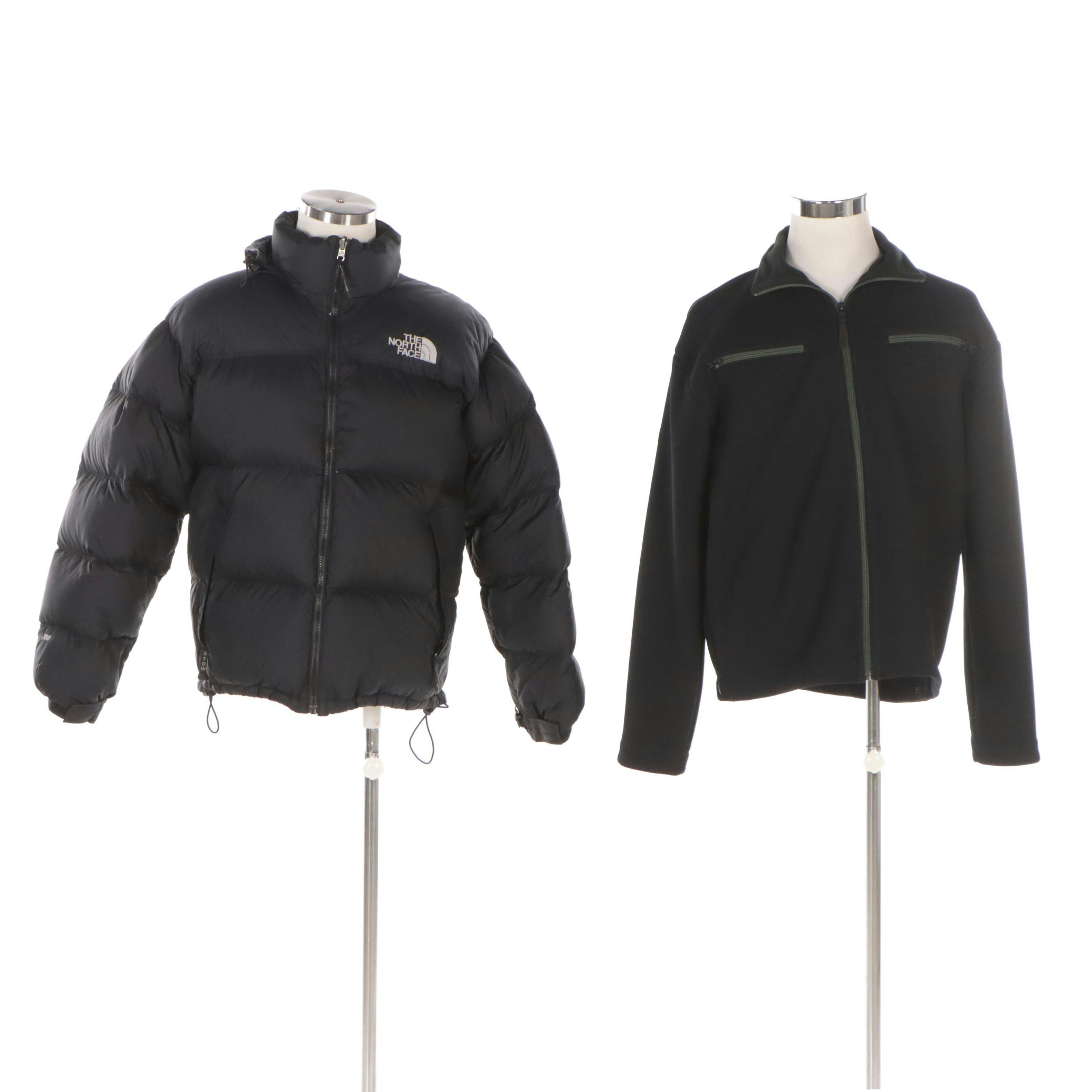 Men's The North Face Goose Down Puffer Jacket and Polo Sport Zip-Up Jacket