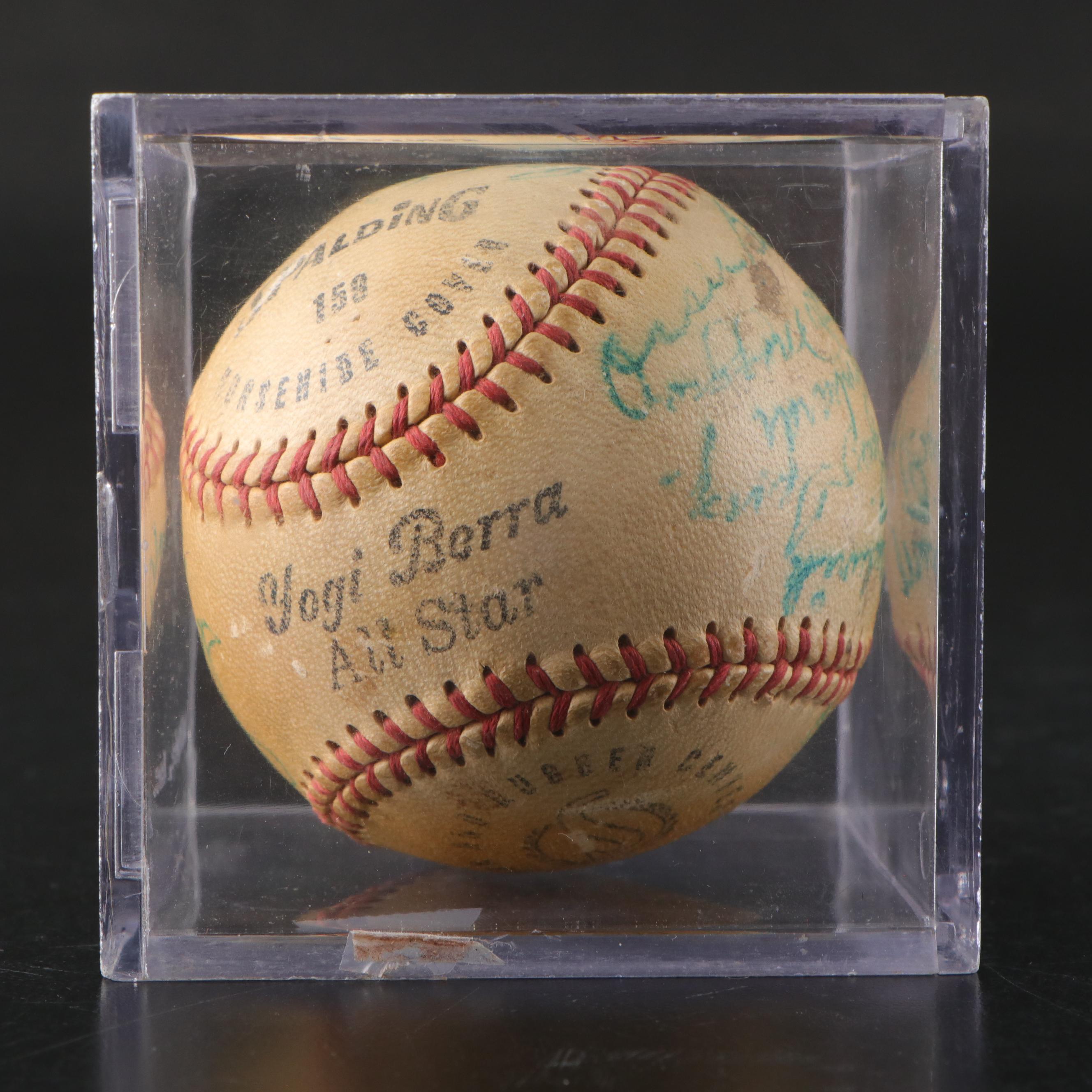 Joe DiMaggio, Hank Aaron, and More Signed Spalding Baseball