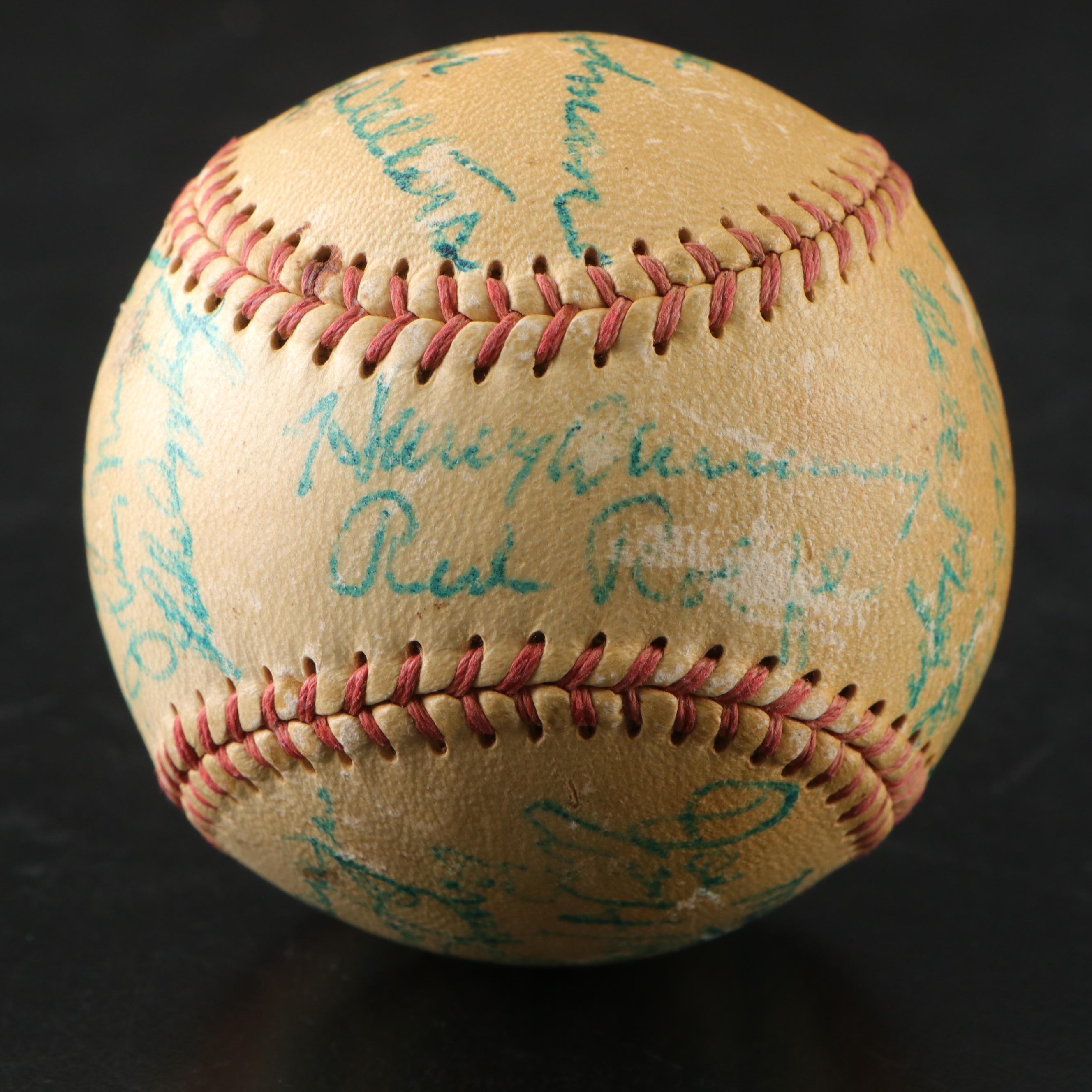 Joe DiMaggio, Hank Aaron, and More Signed Spalding Baseball