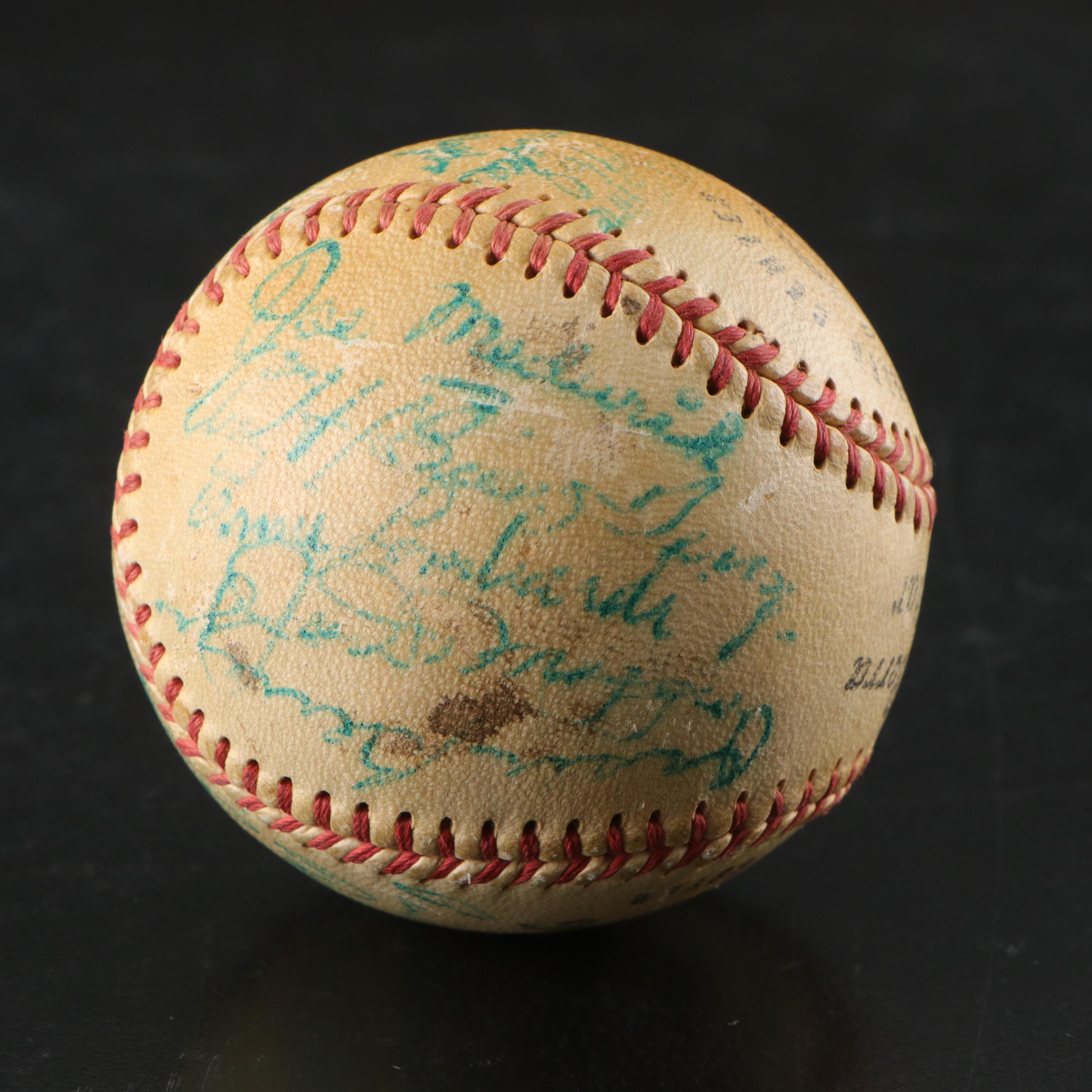 Joe DiMaggio, Hank Aaron, and More Signed Spalding Baseball