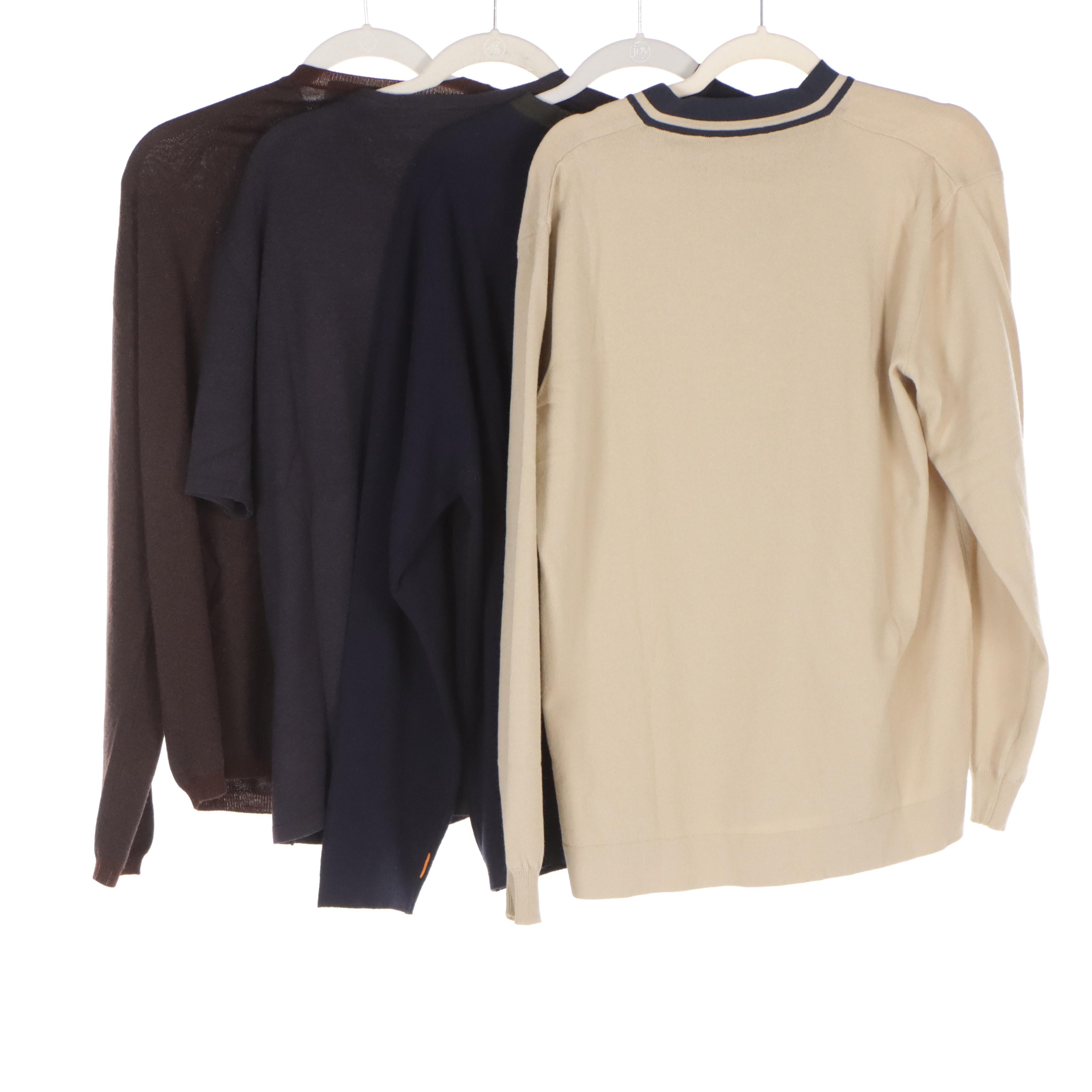 Men's Prada, Gucci, and Boss Hugo Boss Pullover Knit Shirt and Sweaters