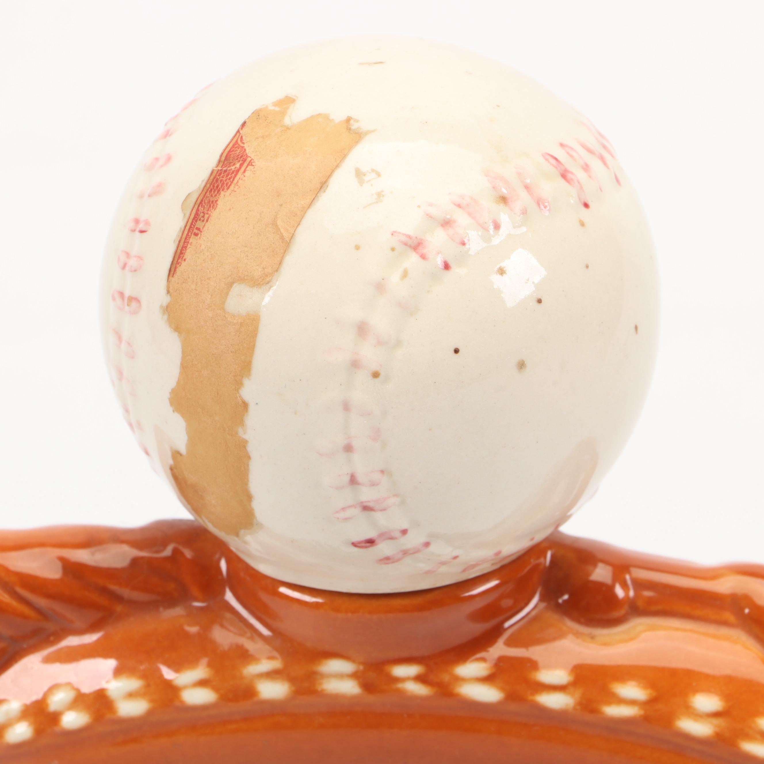 Hoffman Distilling Co. "Big Red Machine" Baseball Glove Ceramic Decanter, 1973