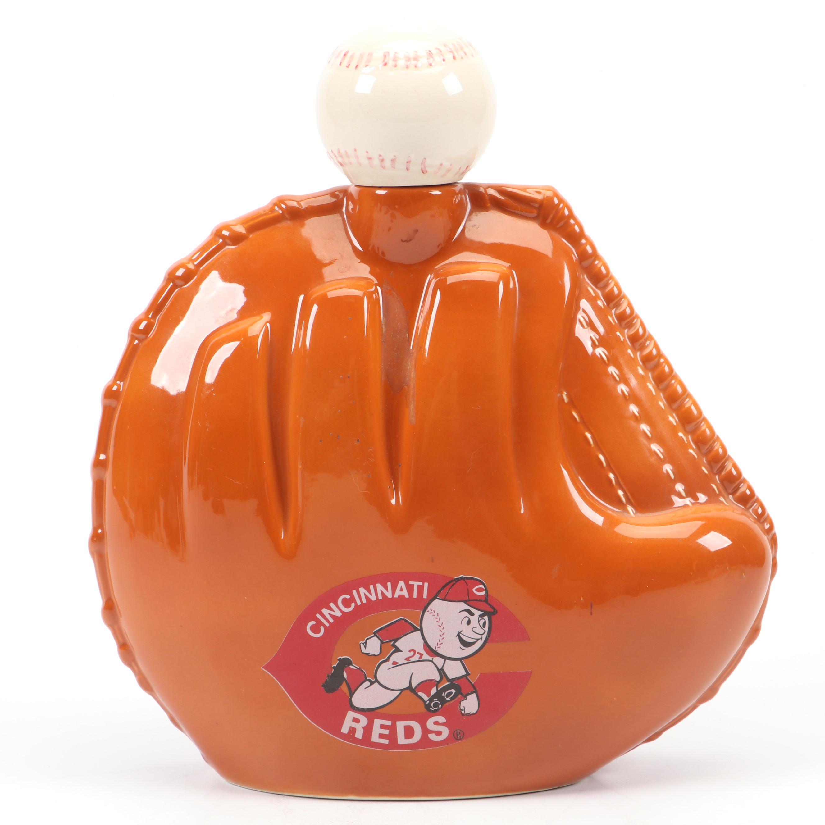 Hoffman Distilling Co. "Big Red Machine" Baseball Glove Ceramic Decanter, 1973