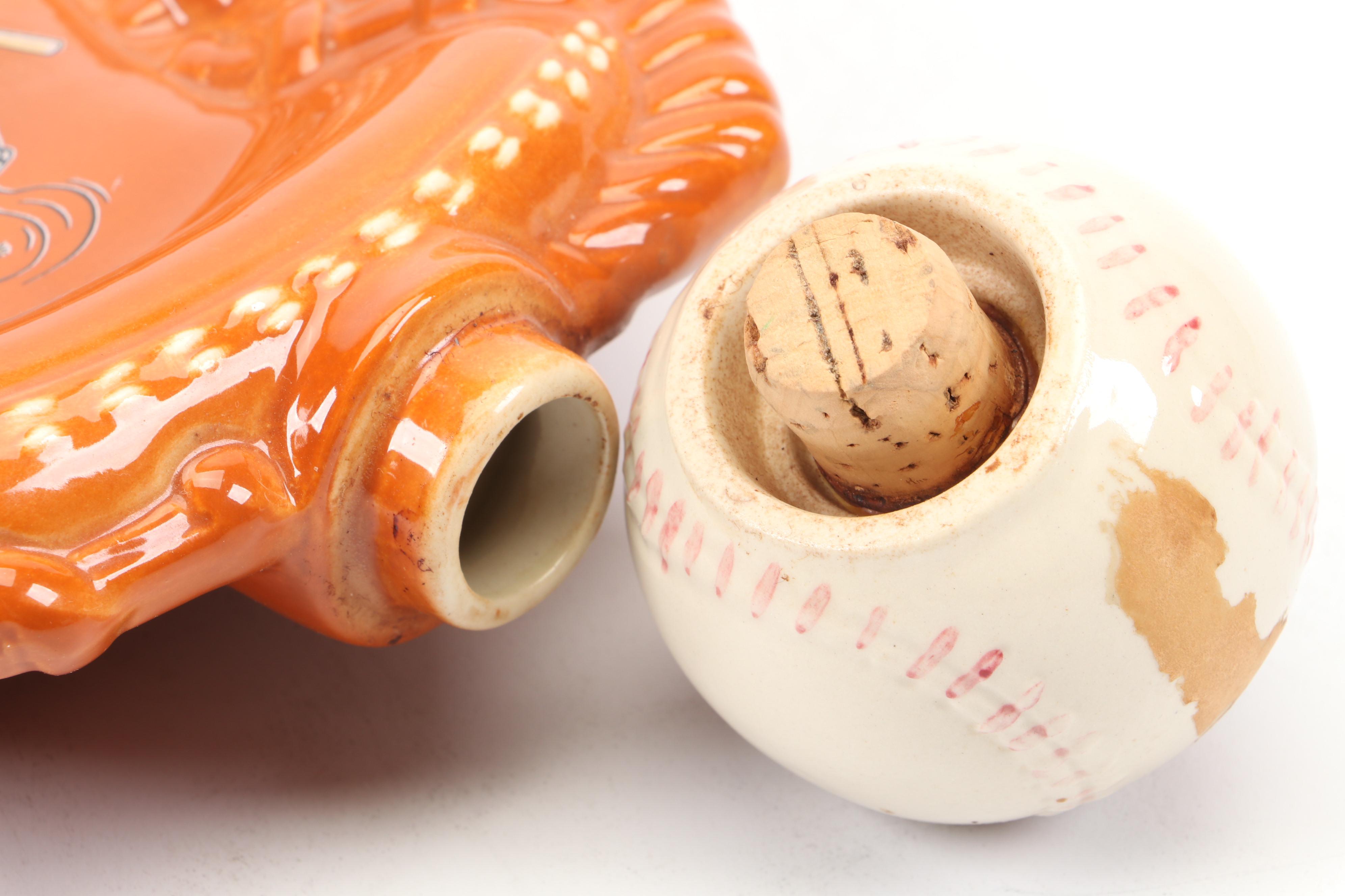 Hoffman Distilling Co. "Big Red Machine" Baseball Glove Ceramic Decanter, 1973