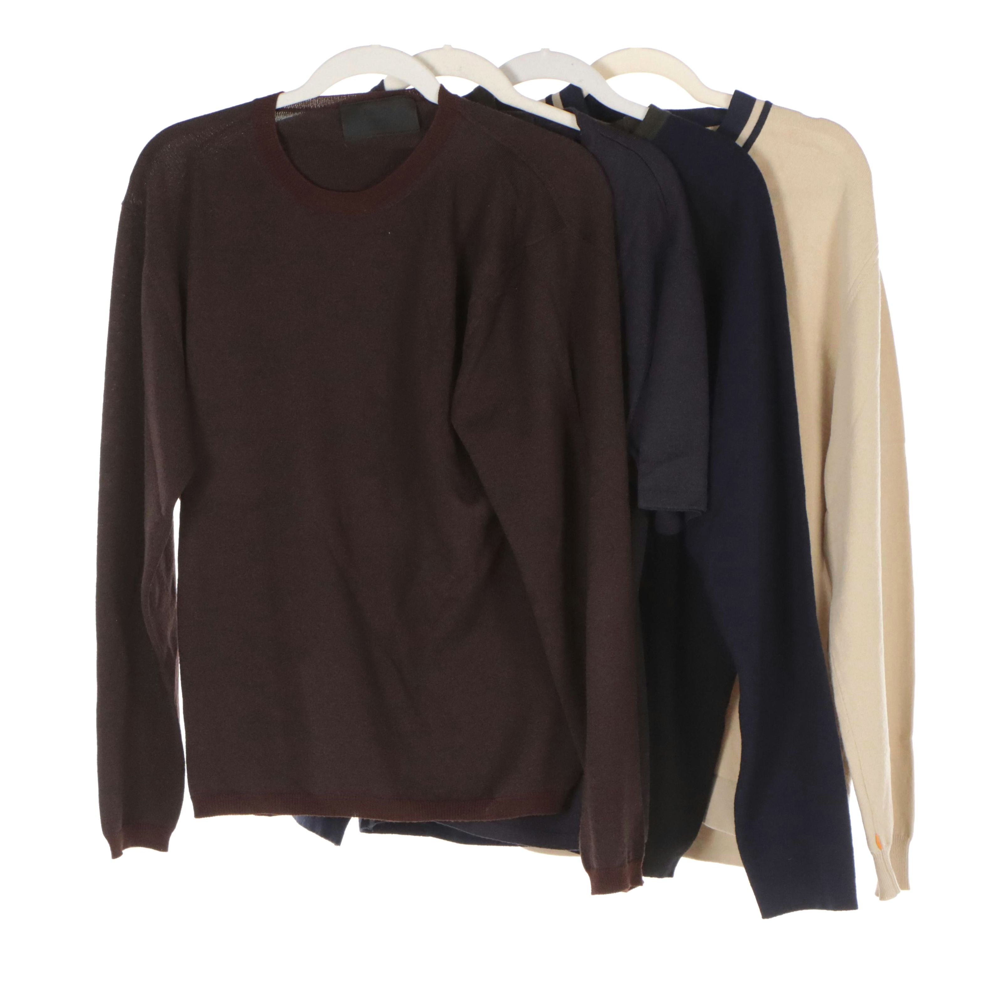 Men's Prada, Gucci, and Boss Hugo Boss Pullover Knit Shirt and Sweaters