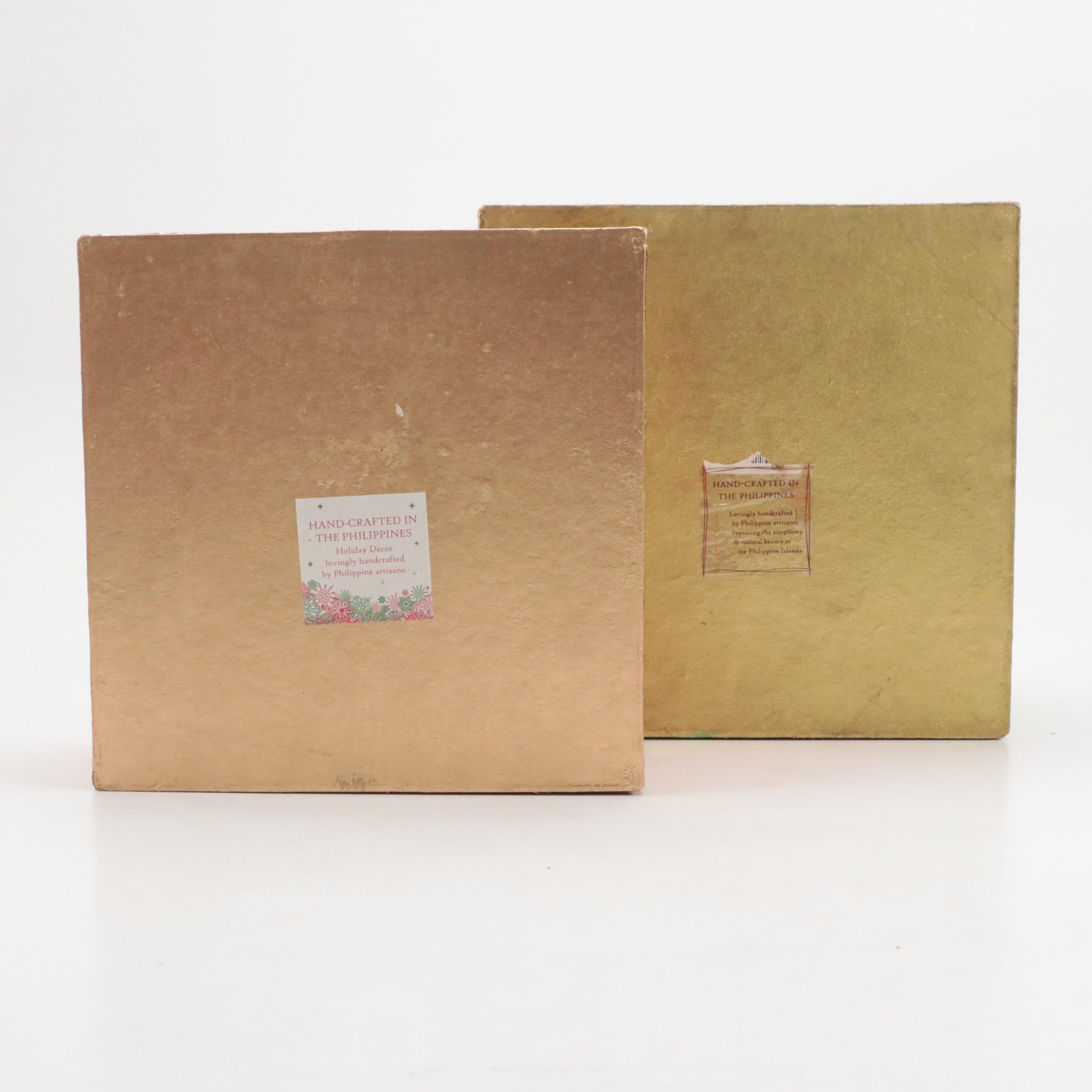 Byers' Choice Traditions Wooden Advent Calendar with Christmas Gift Boxes, 2000s