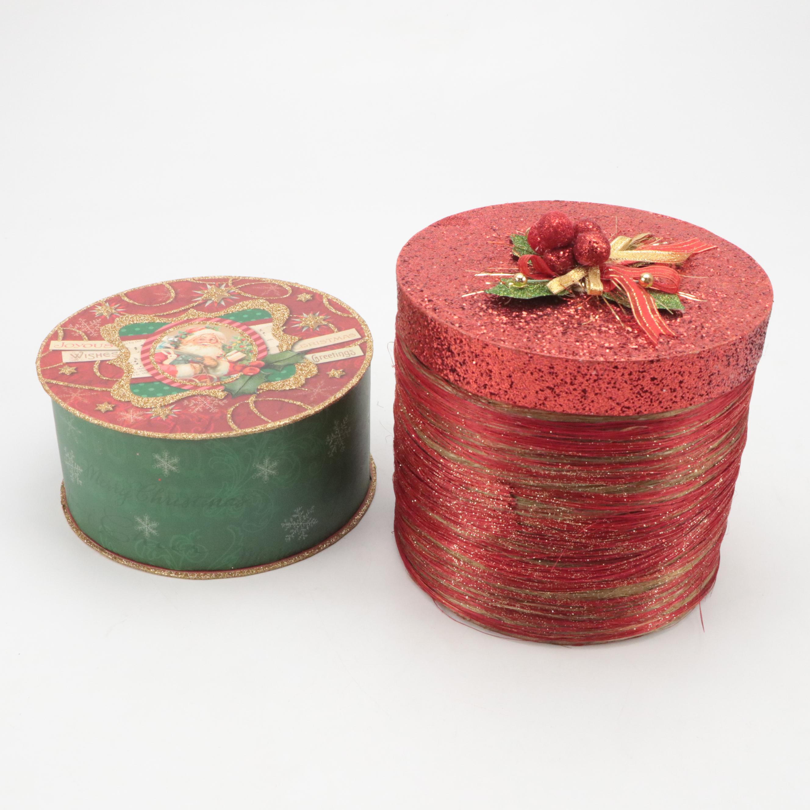 Byers' Choice Traditions Wooden Advent Calendar with Christmas Gift Boxes, 2000s