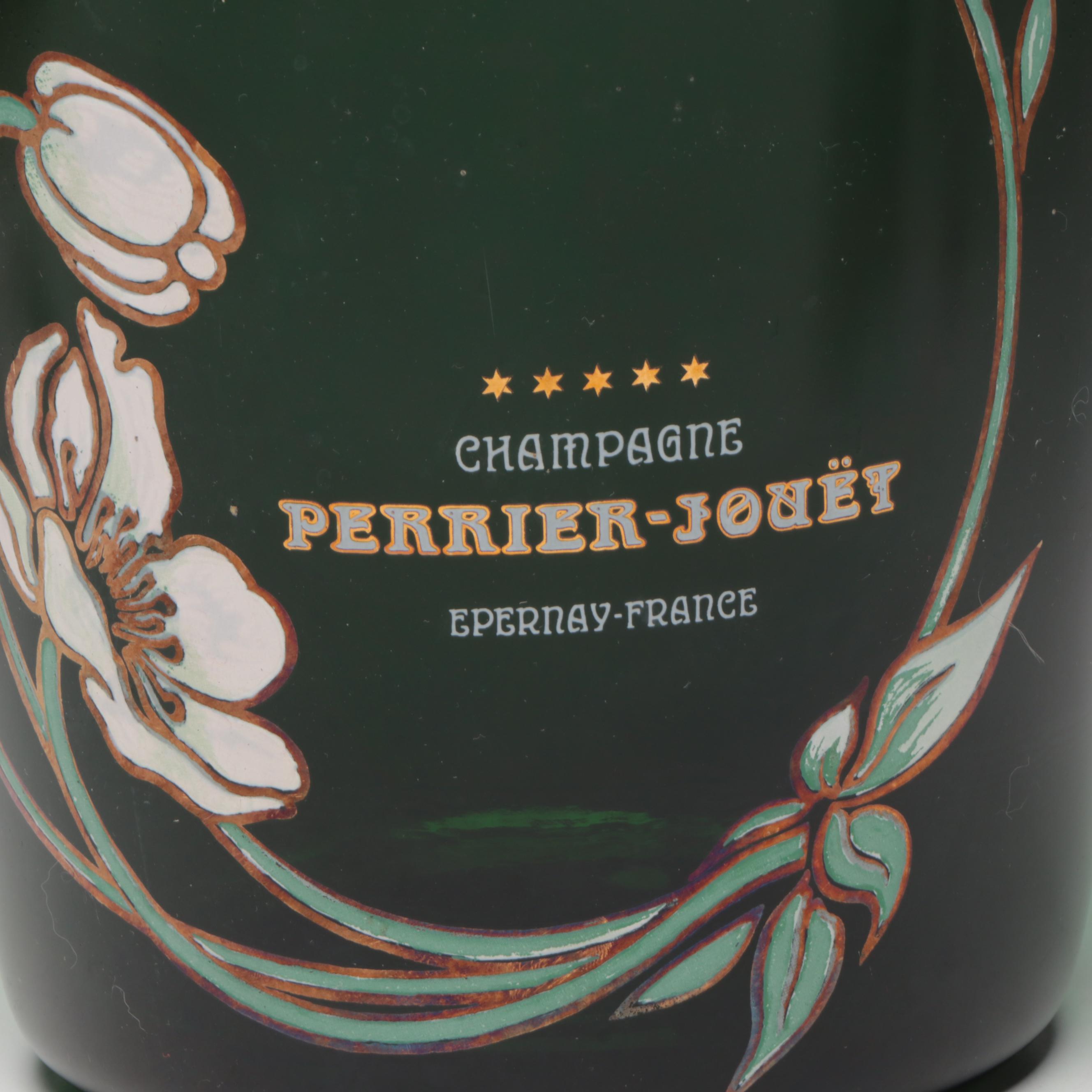 Perrier-Jouët Glass Promotional Champagne Bucket and Flutes