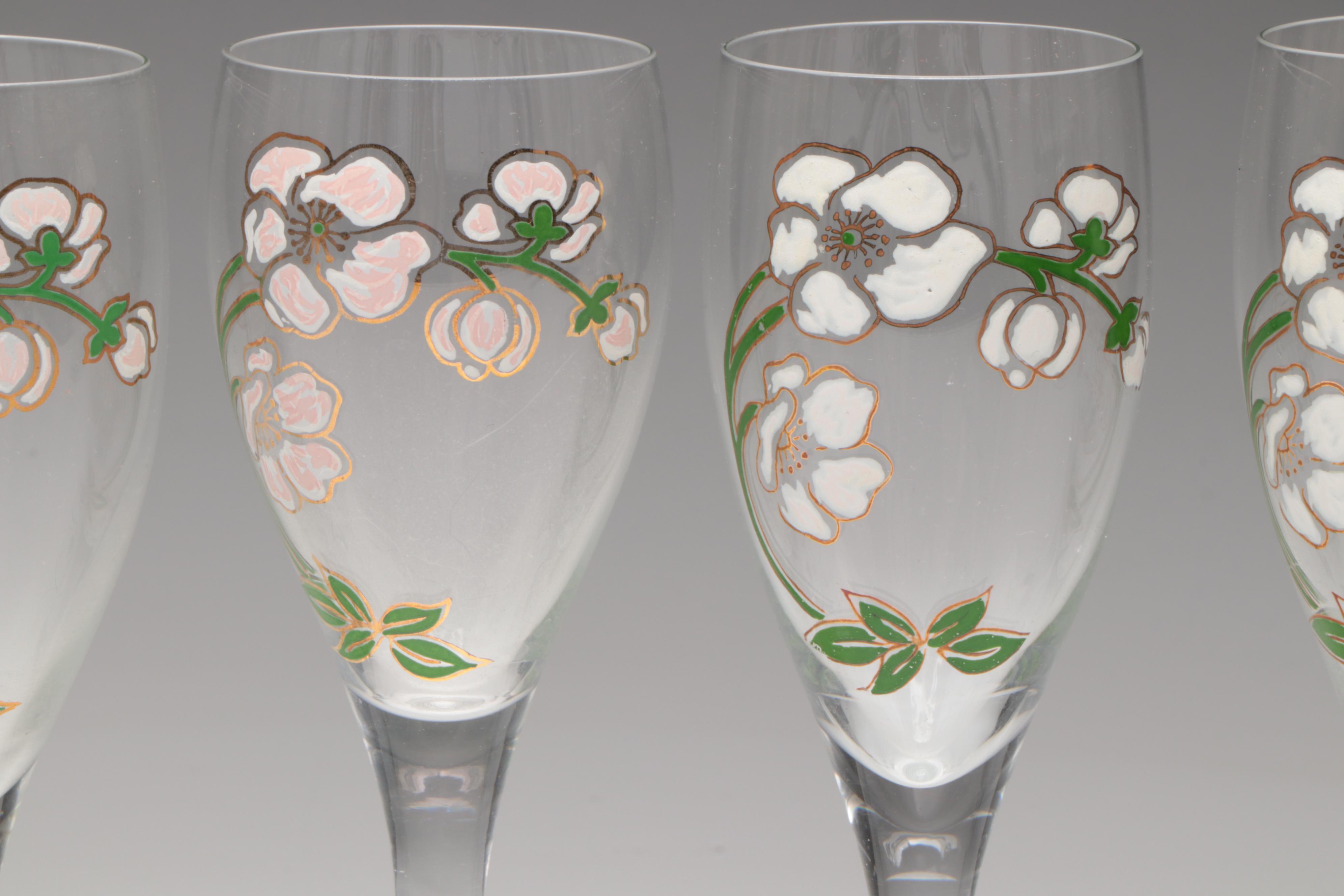 Perrier-Jouët Glass Promotional Champagne Bucket and Flutes