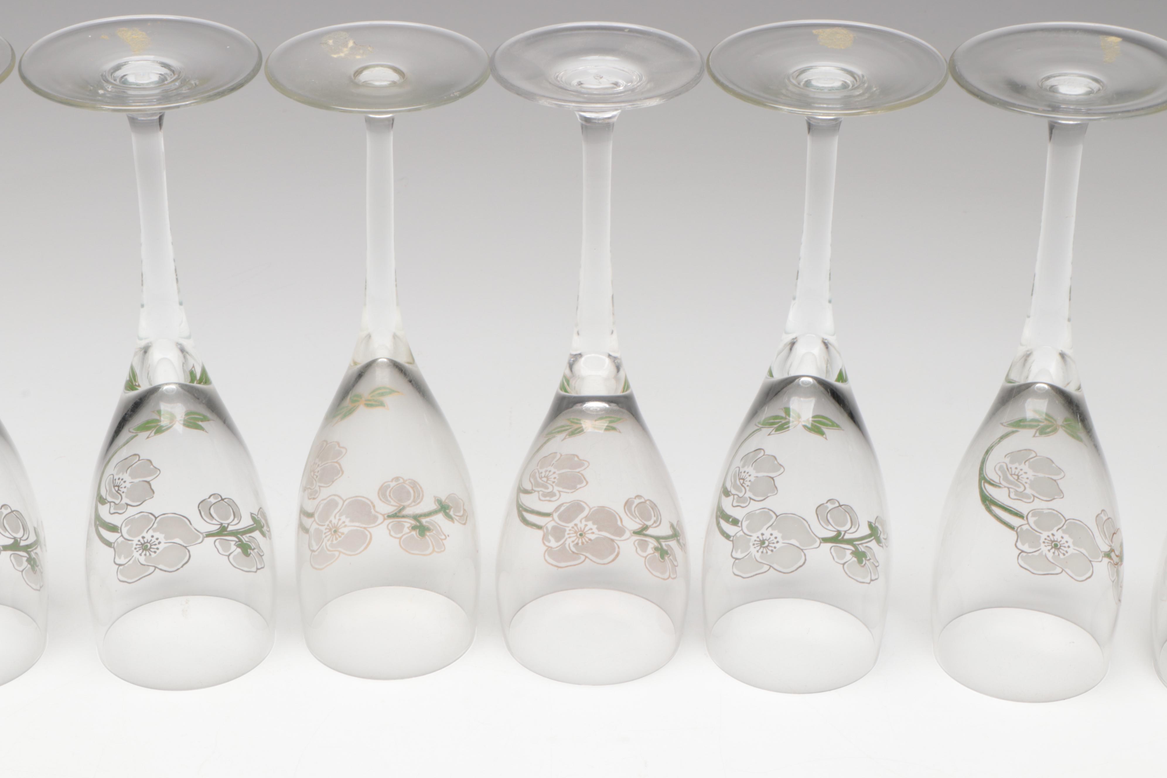 Perrier-Jouët Glass Promotional Champagne Bucket and Flutes