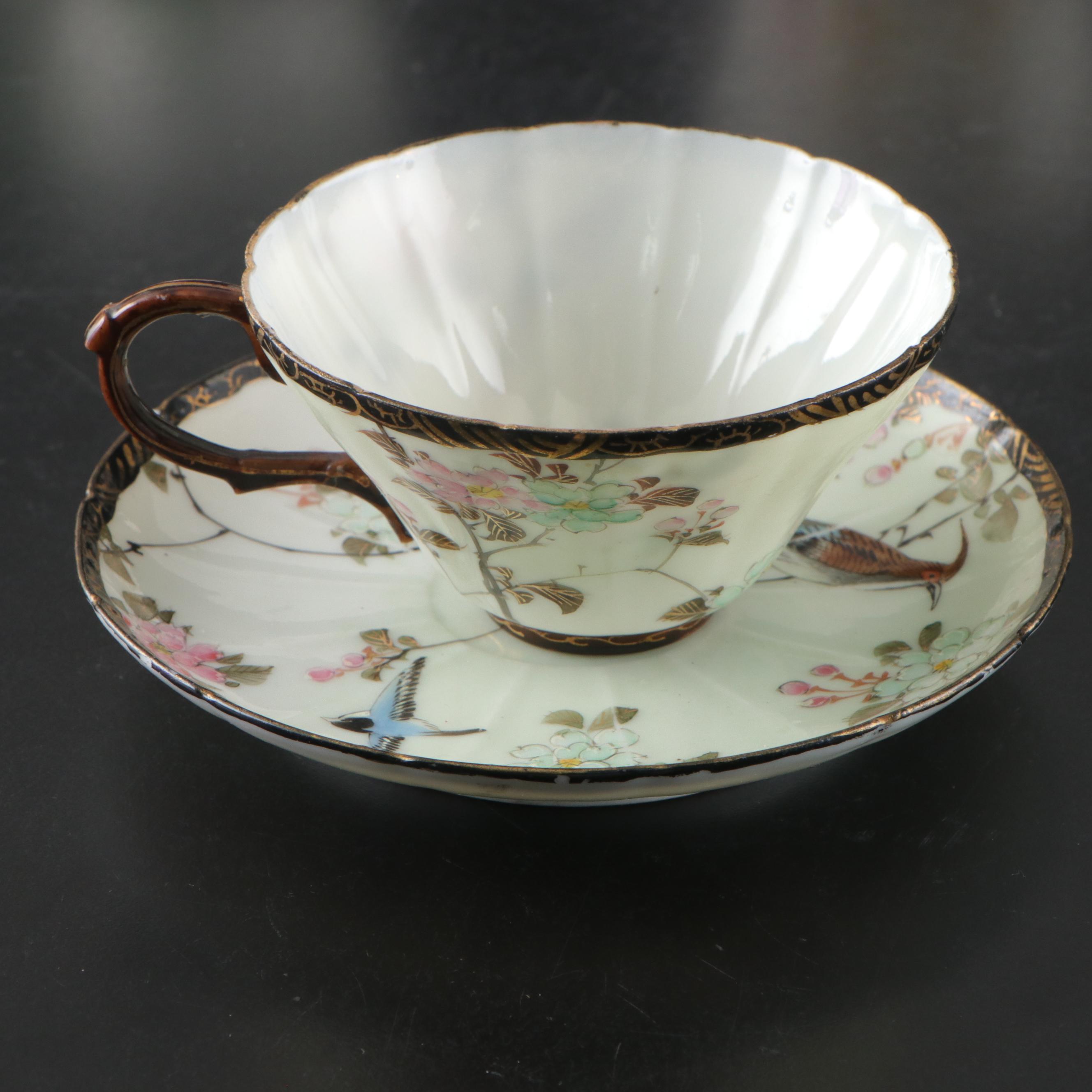 Rosiana China Co. Queen's with Other Bone China and Porcelain Cups and Saucers