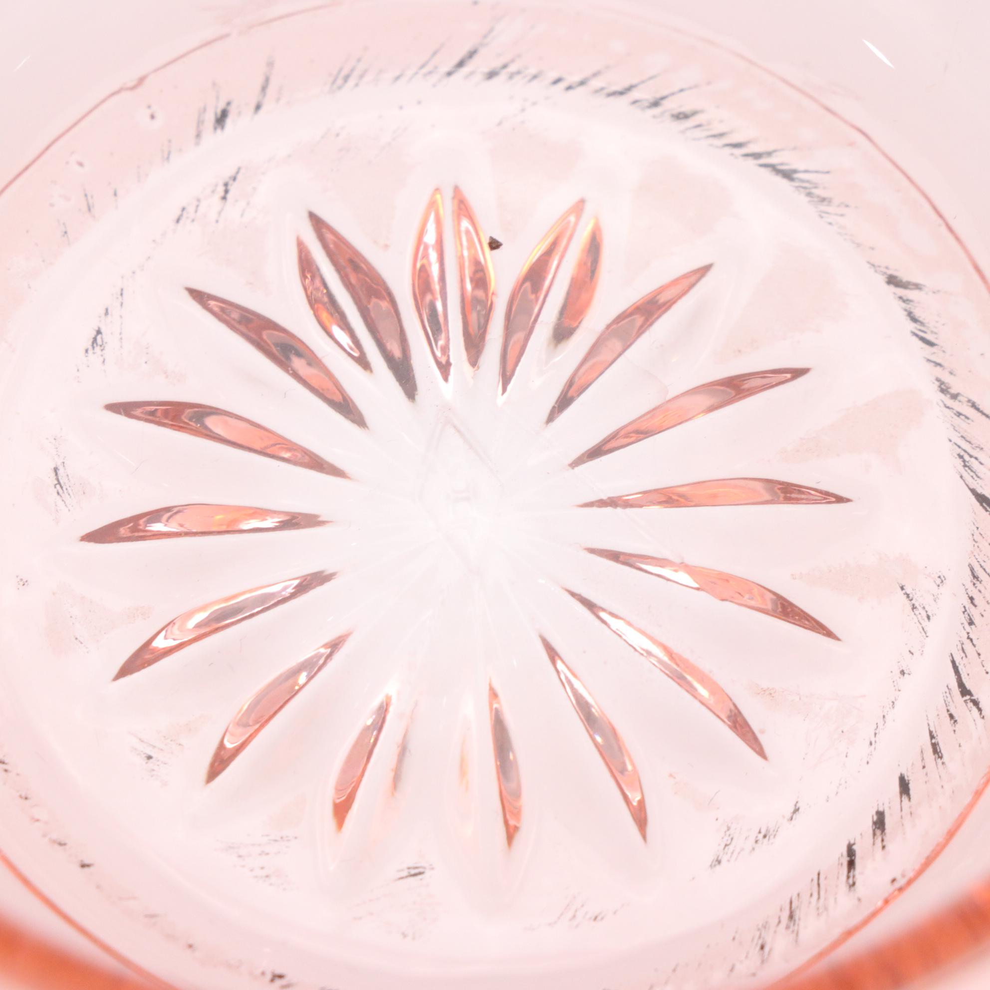 Heisey Pink Depression Glass Flower Frog