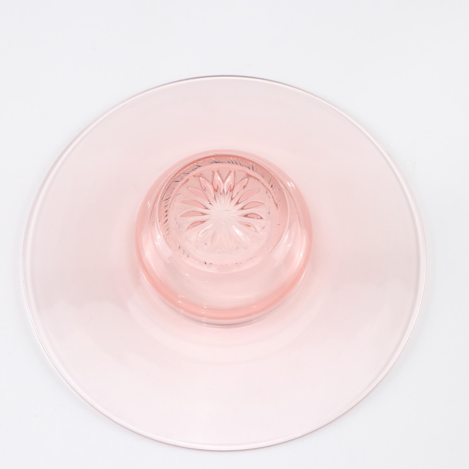 Heisey Pink Depression Glass Flower Frog