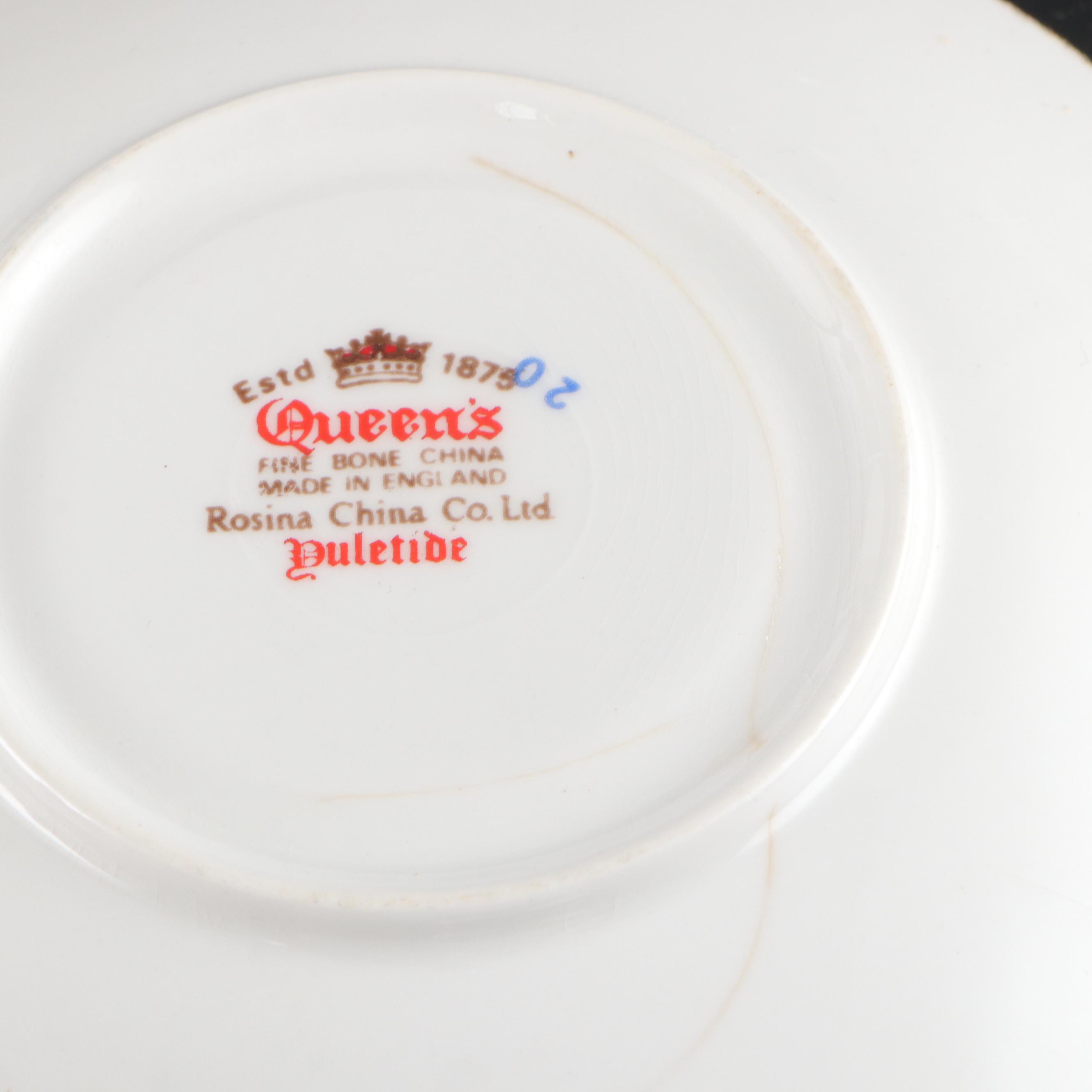 Rosiana China Co. Queen's with Other Bone China and Porcelain Cups and Saucers