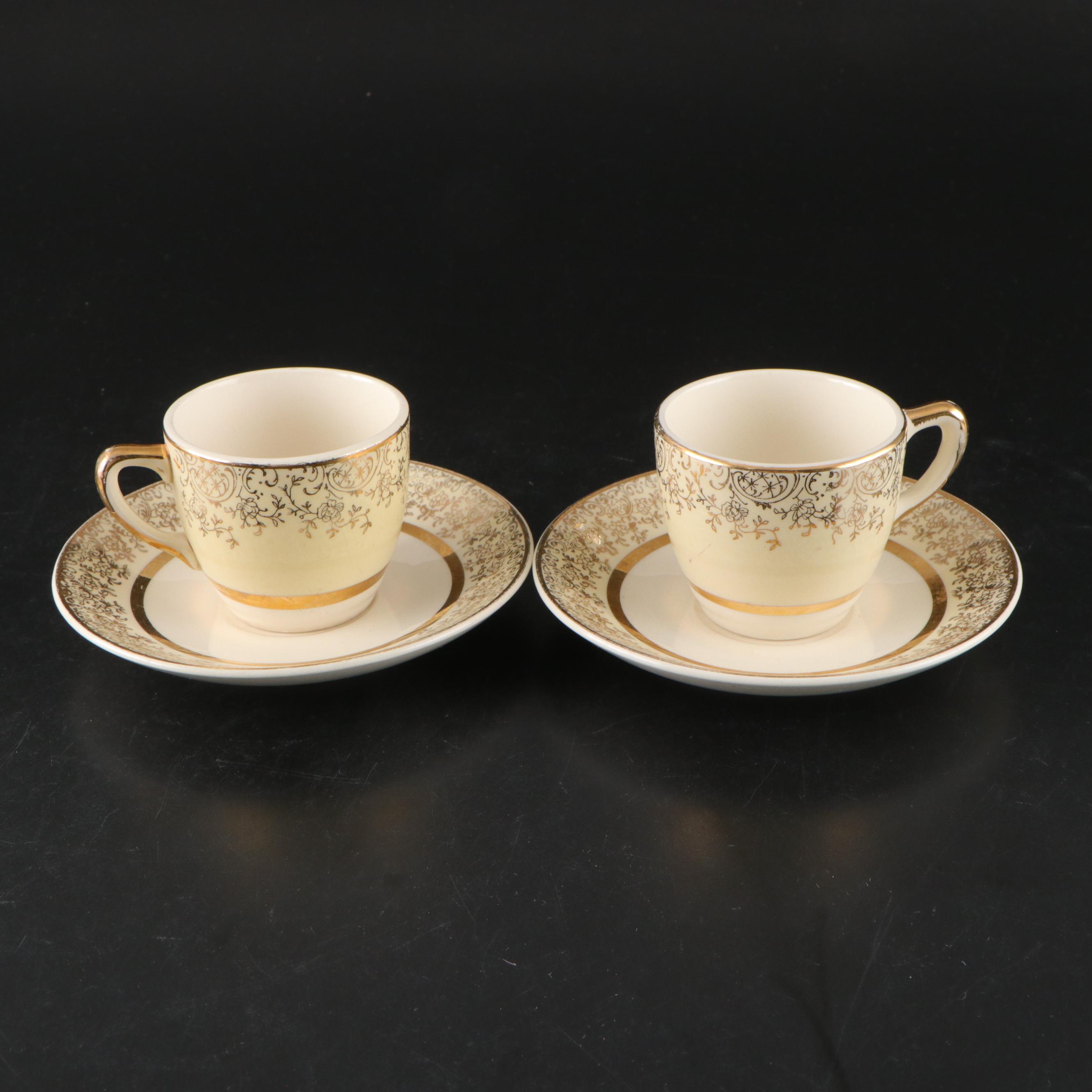 Rosiana China Co. Queen's with Other Bone China and Porcelain Cups and Saucers