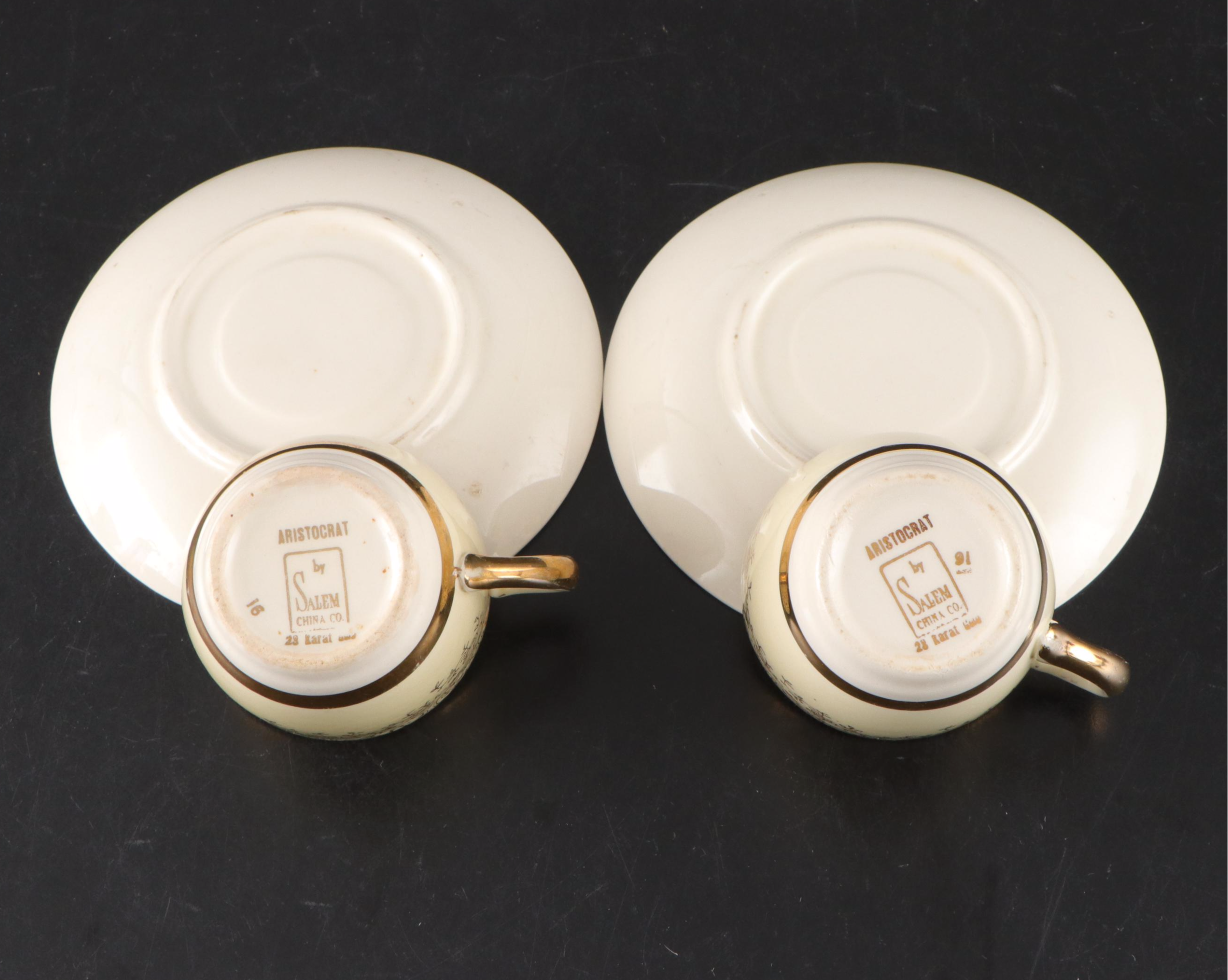 Rosiana China Co. Queen's with Other Bone China and Porcelain Cups and Saucers