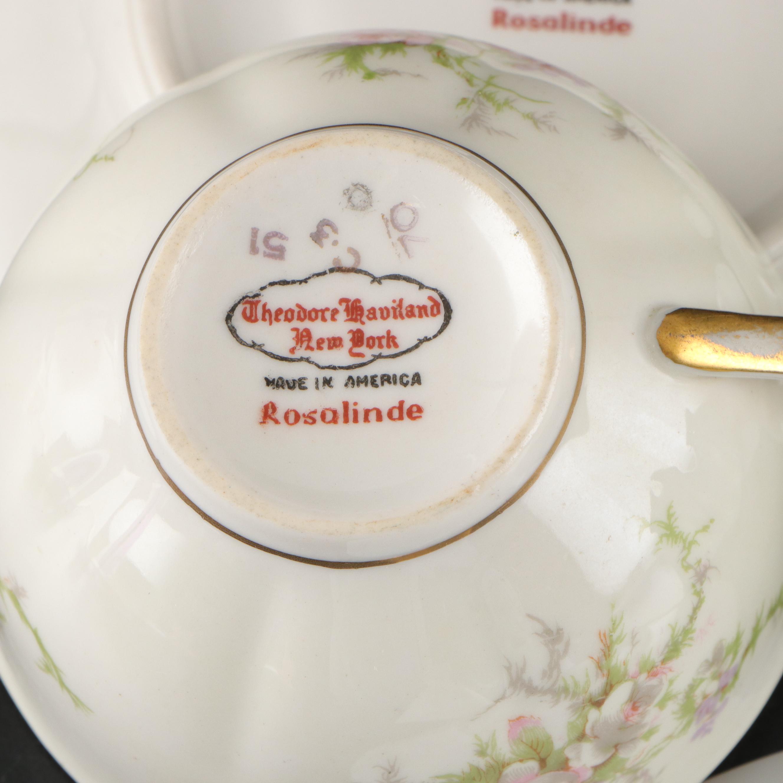 Rosiana China Co. Queen's with Other Bone China and Porcelain Cups and Saucers