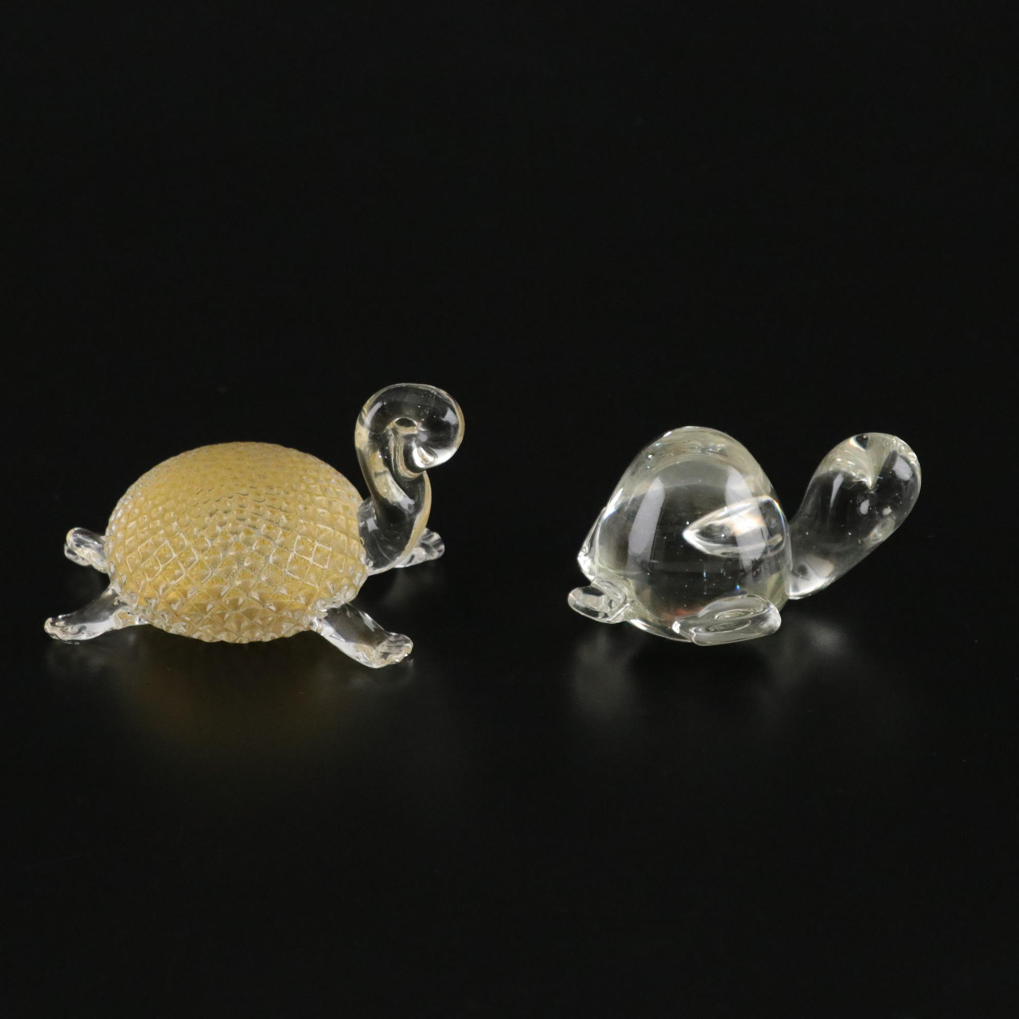 Carved Nephrite Turtle Figurine with Goebel Glass Turtle Figurine and More