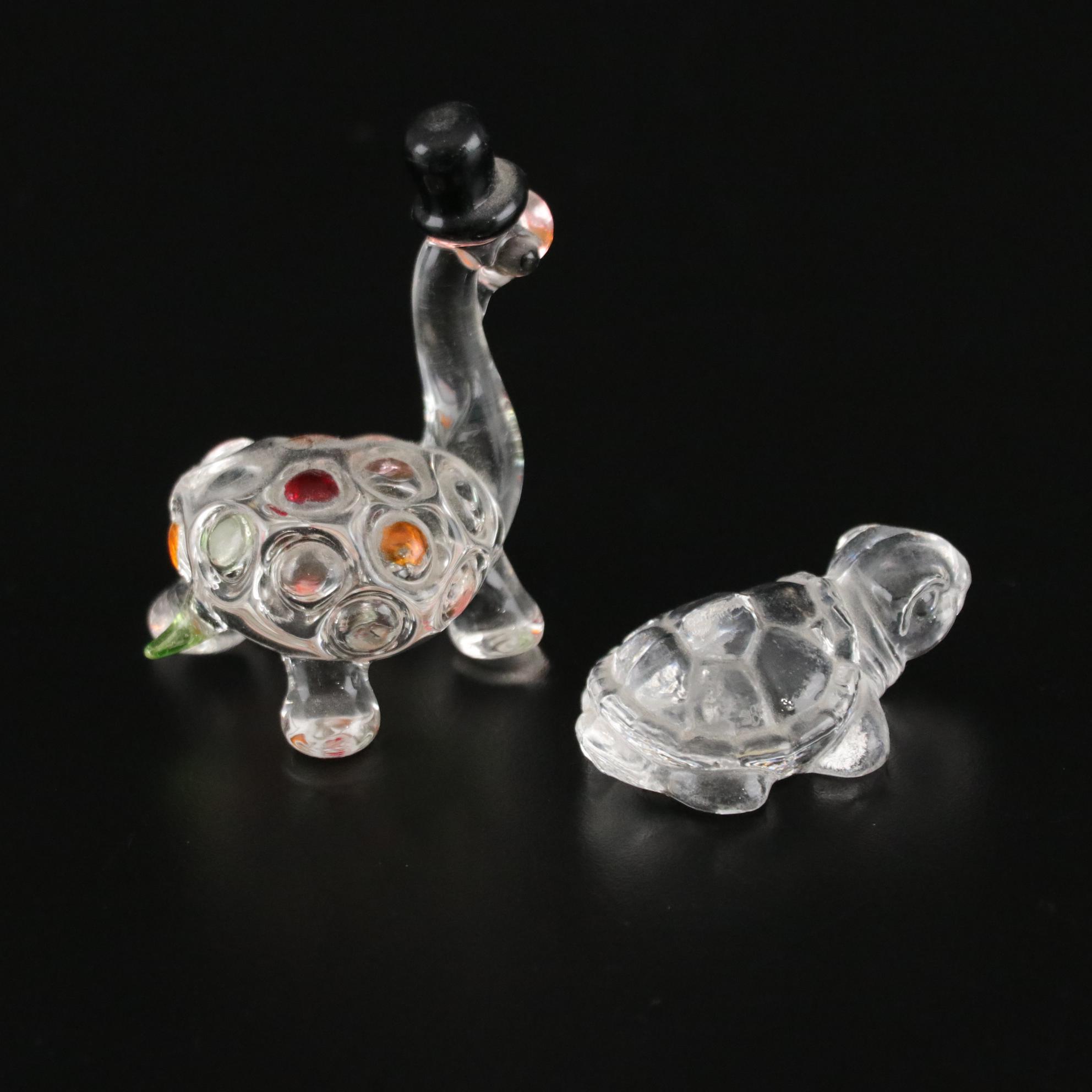 Carved Nephrite Turtle Figurine with Goebel Glass Turtle Figurine and More