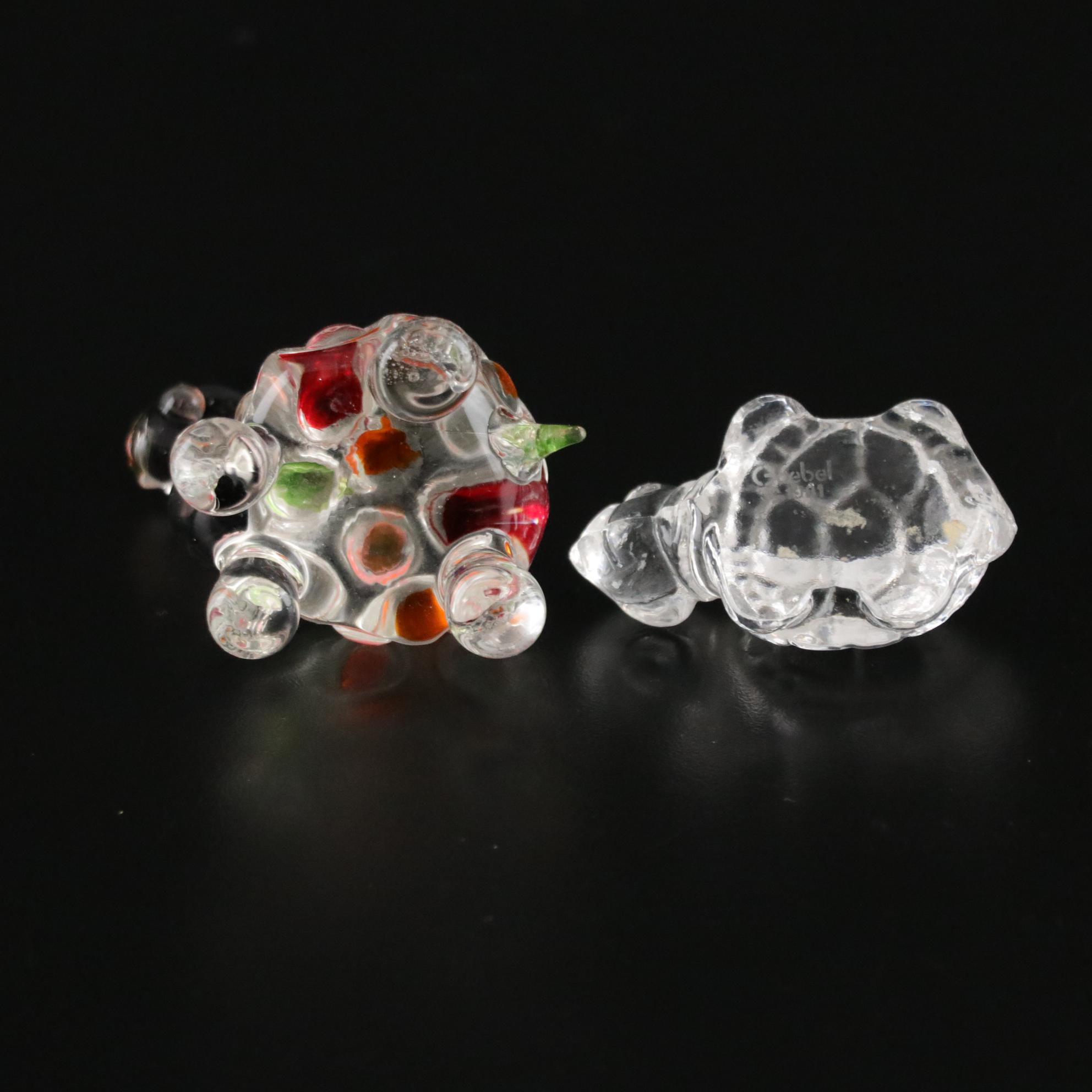 Carved Nephrite Turtle Figurine with Goebel Glass Turtle Figurine and More