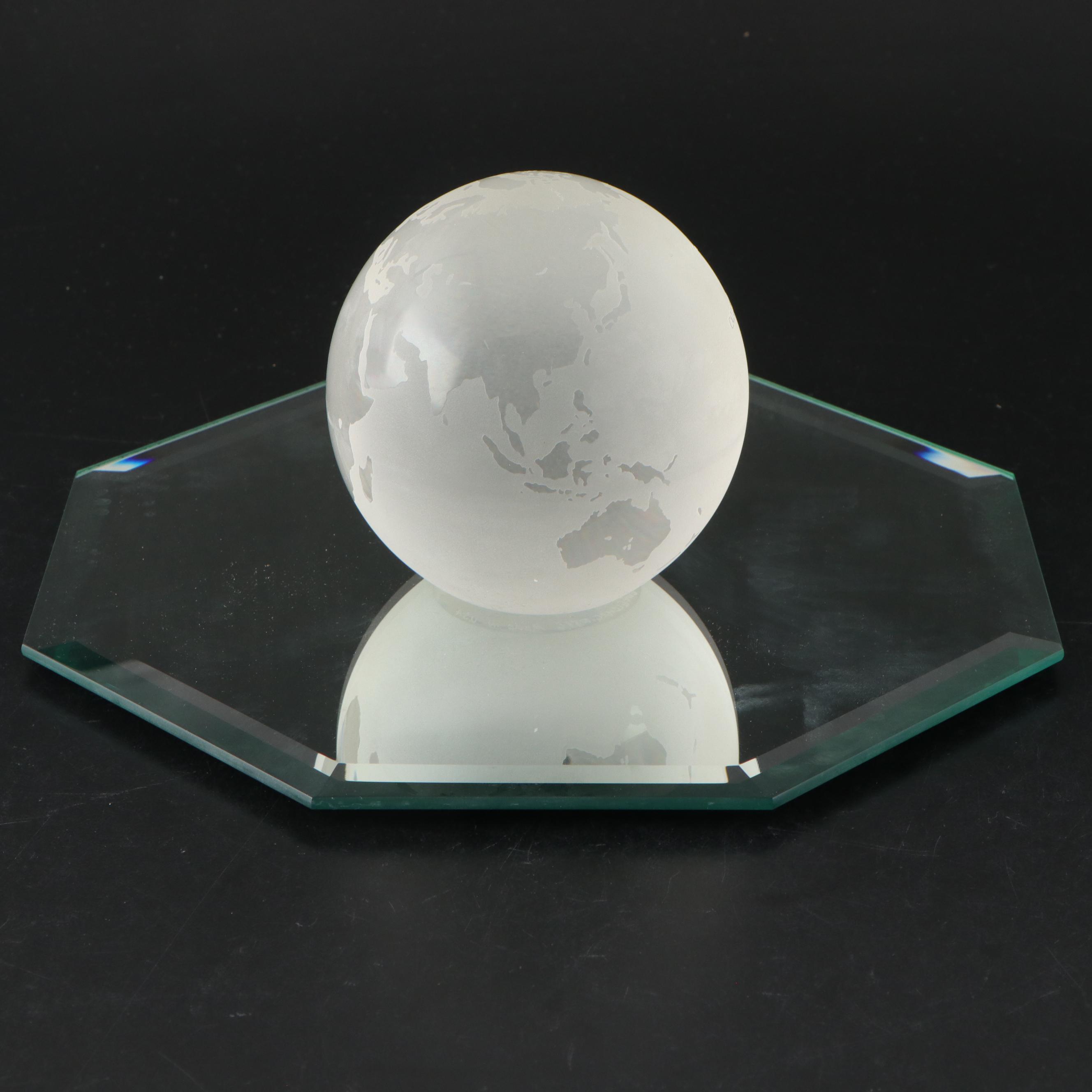 Frosted Glass Globe Paperweight