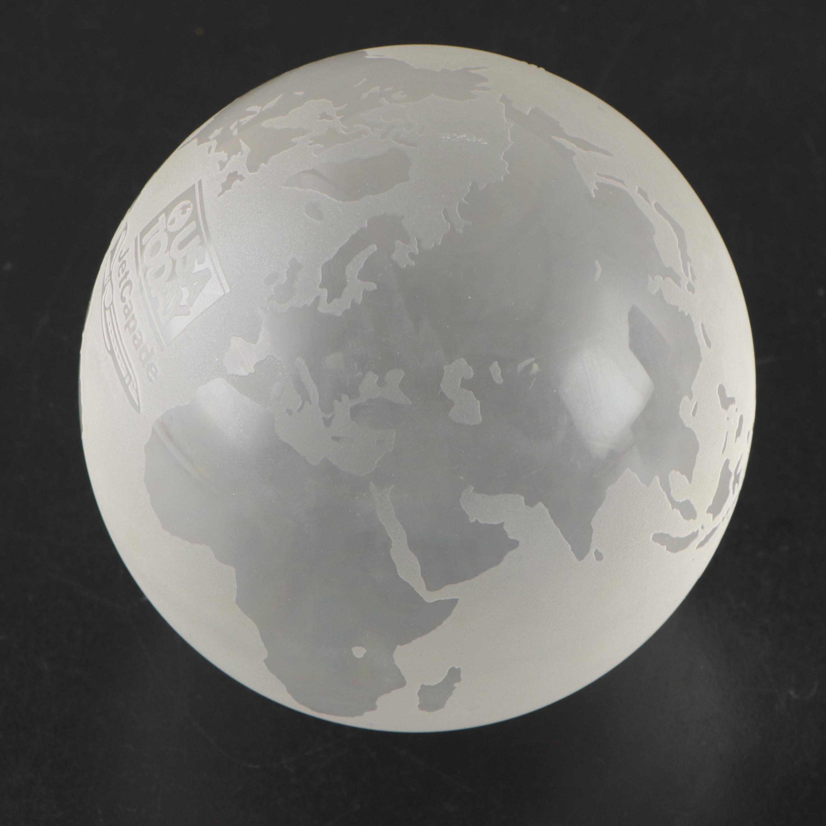 Frosted Glass Globe Paperweight