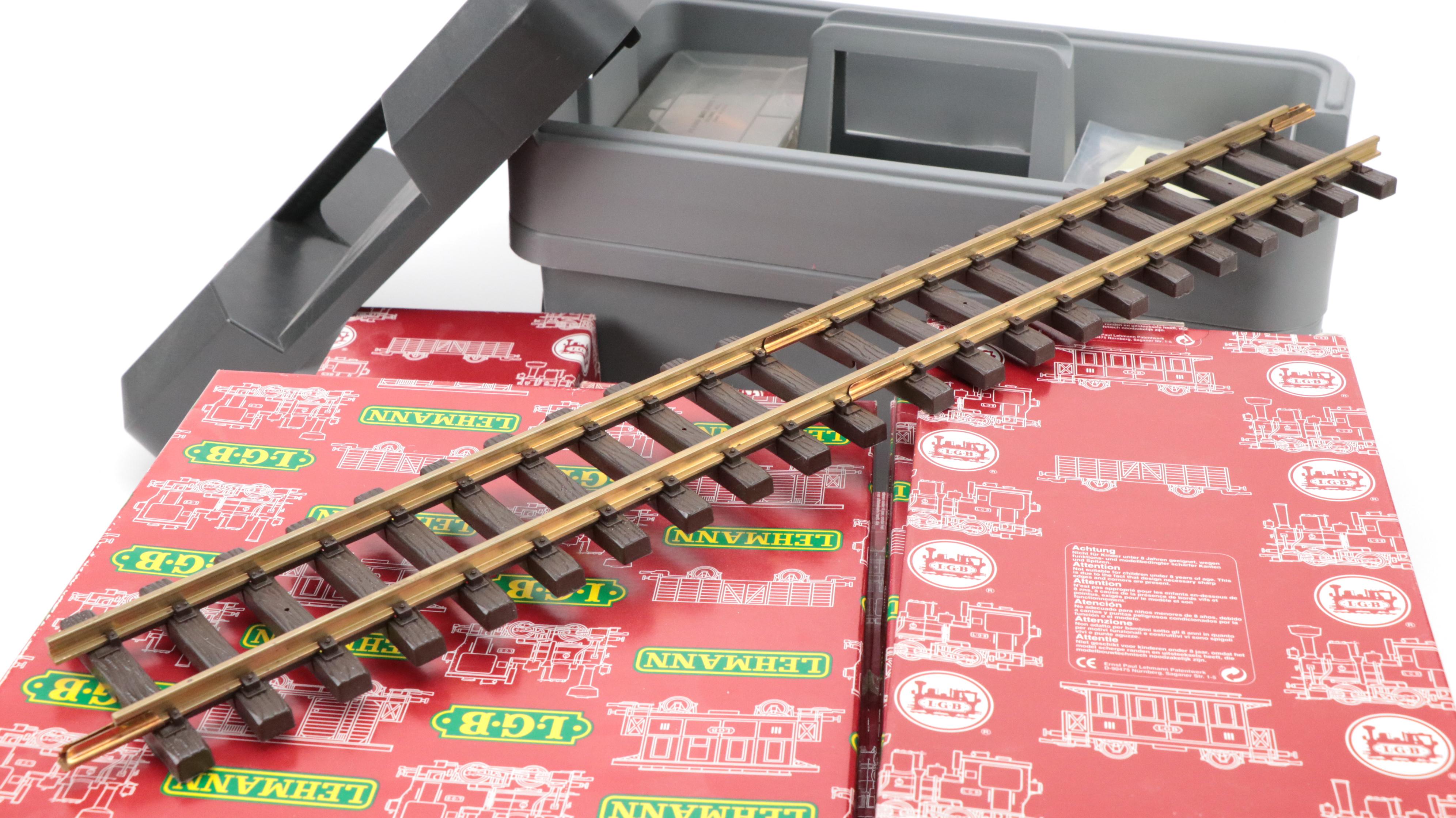LGB G Scale Train Tracks, Road Crossing, Accessories and Craftsman Tool Case
