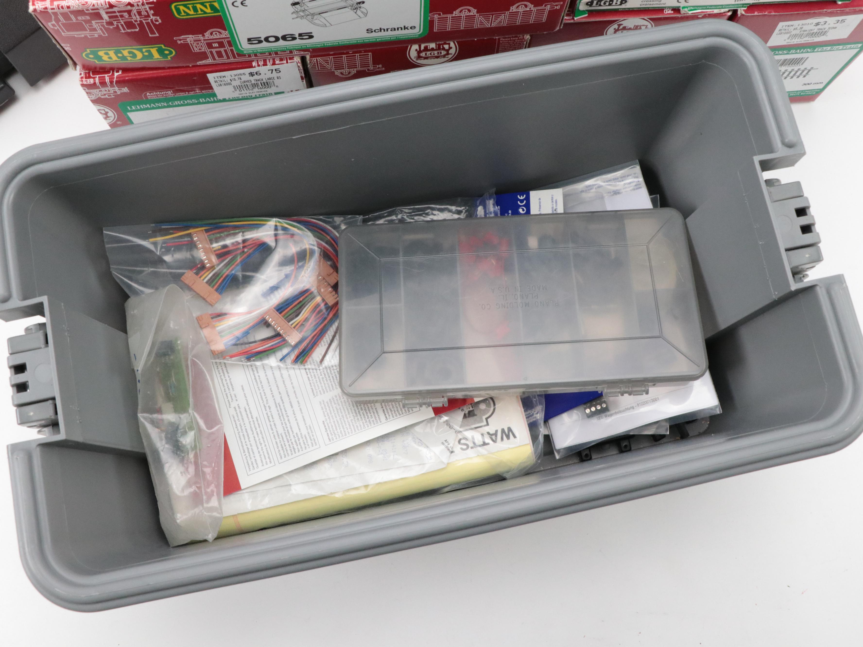 LGB G Scale Train Tracks, Road Crossing, Accessories and Craftsman Tool Case