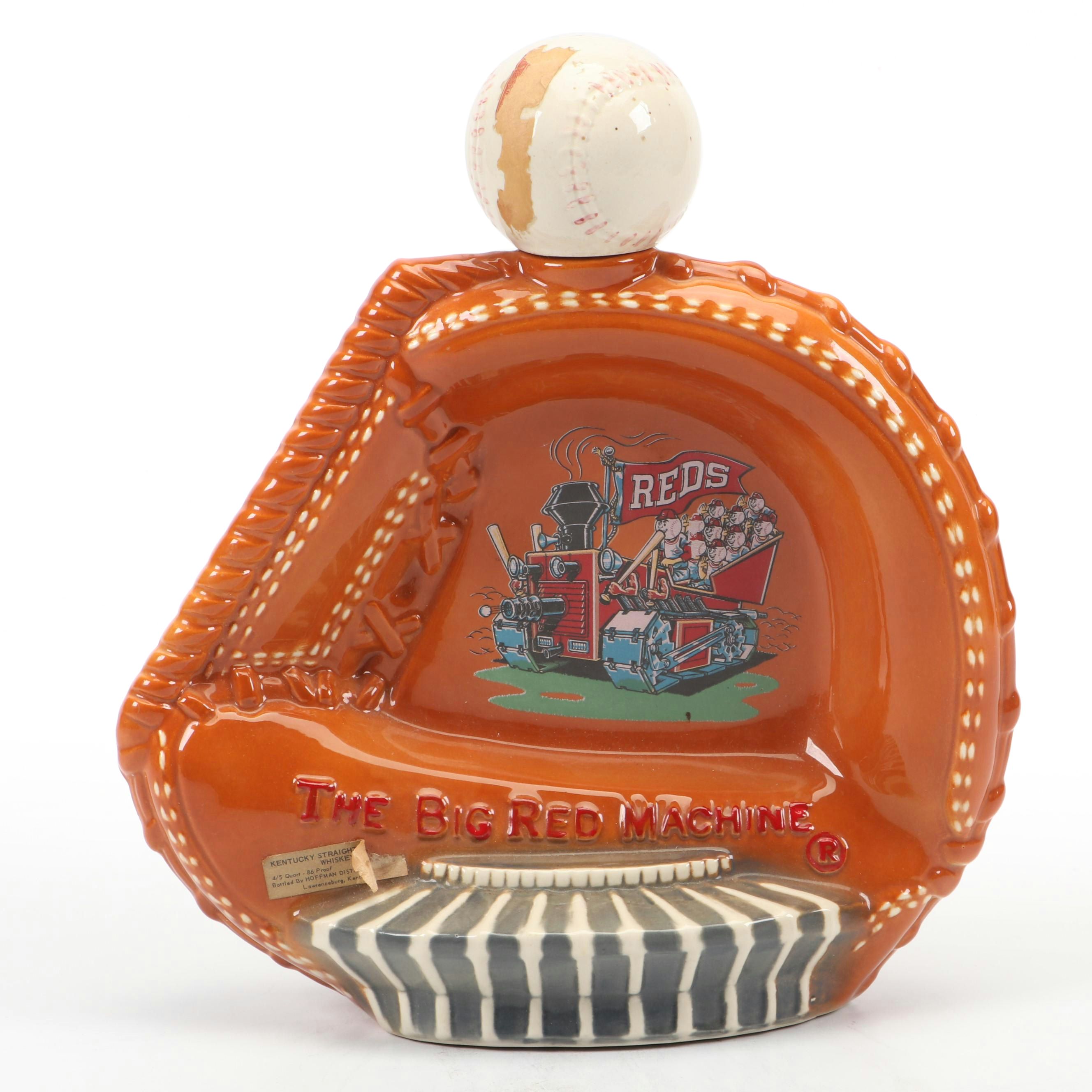 Hoffman Distilling Co. "Big Red Machine" Baseball Glove Ceramic Decanter, 1973