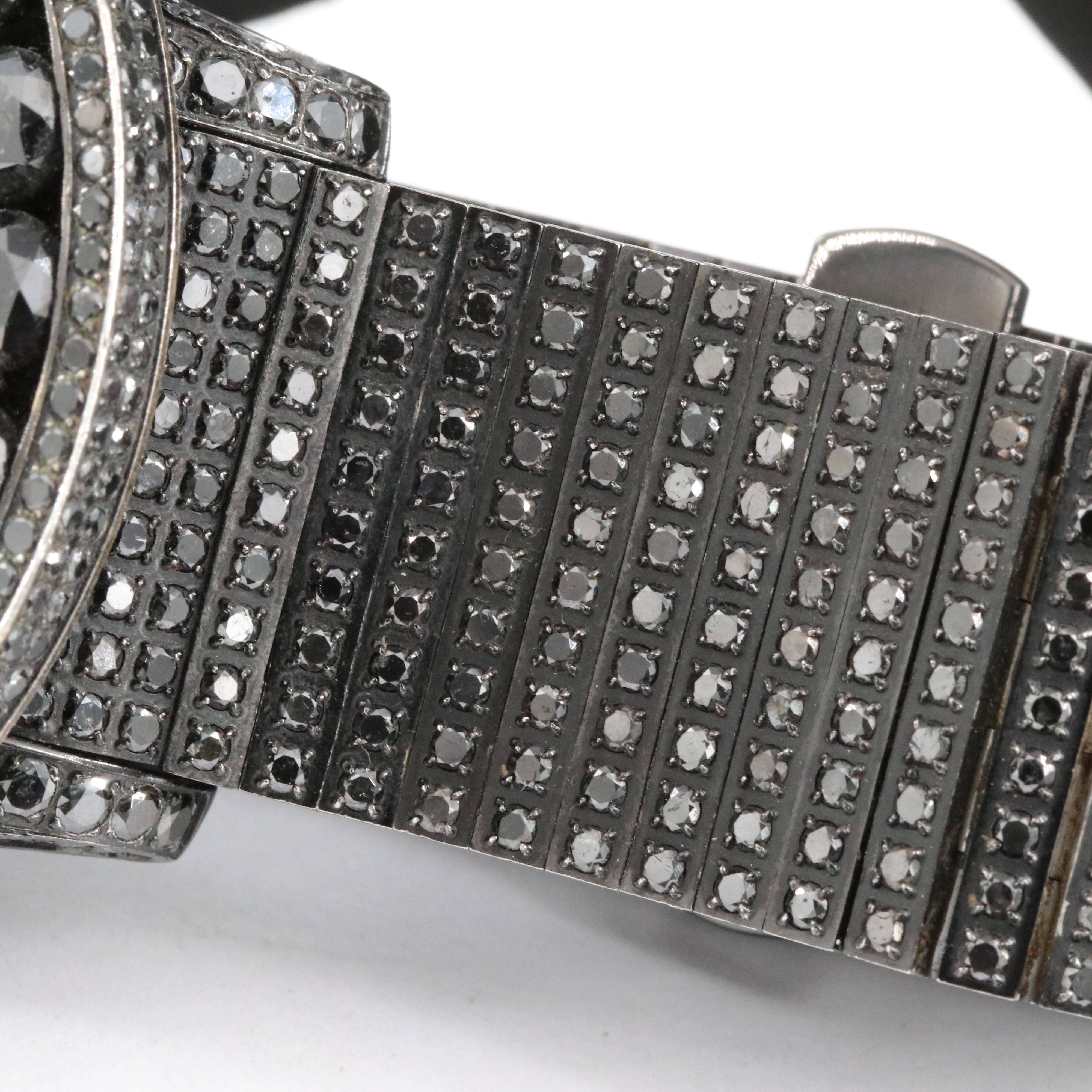 Breitling Super Avenger Custom 43.37 CTW Fancy Black Diamond PVD Watch