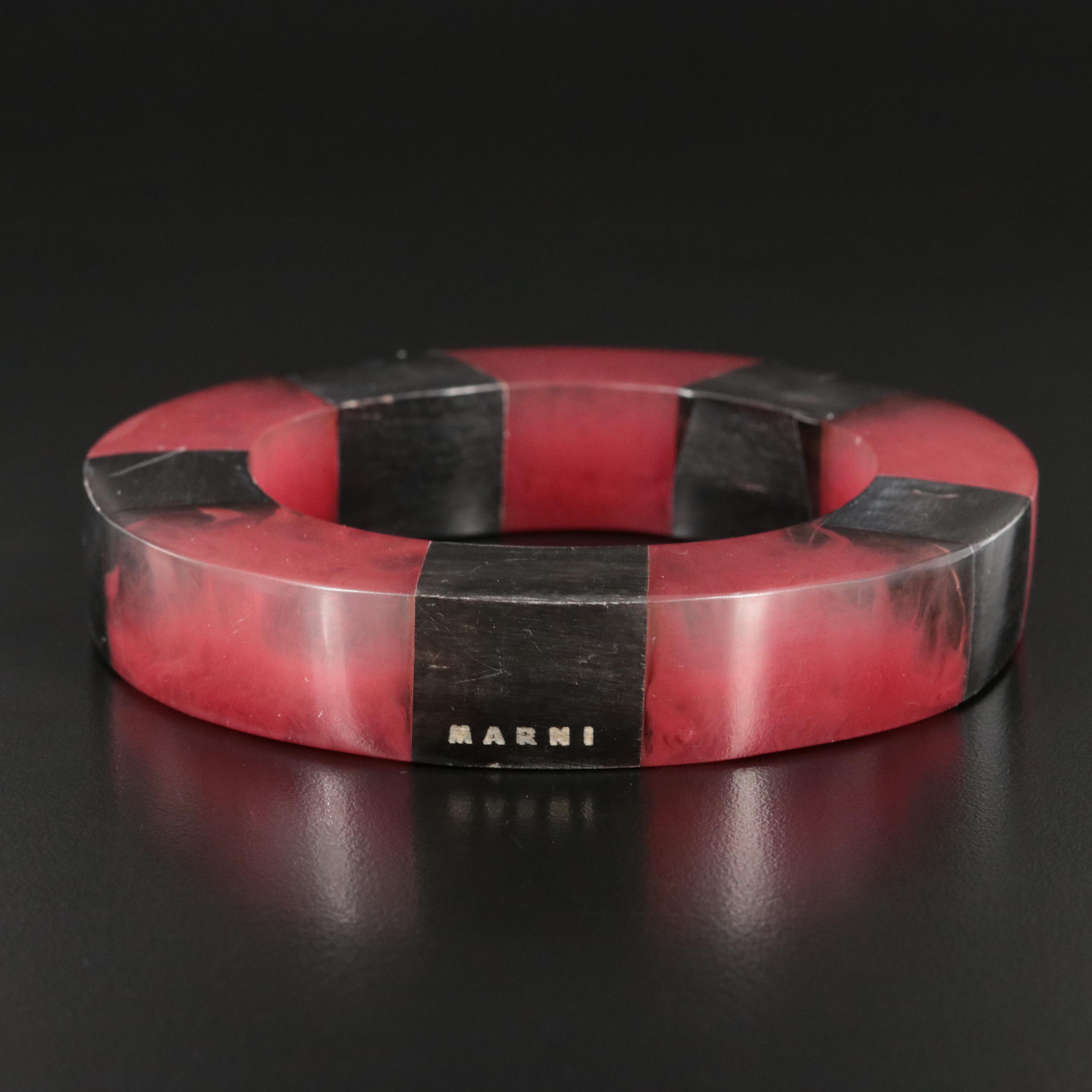 Marni Horn and Resin Bangle