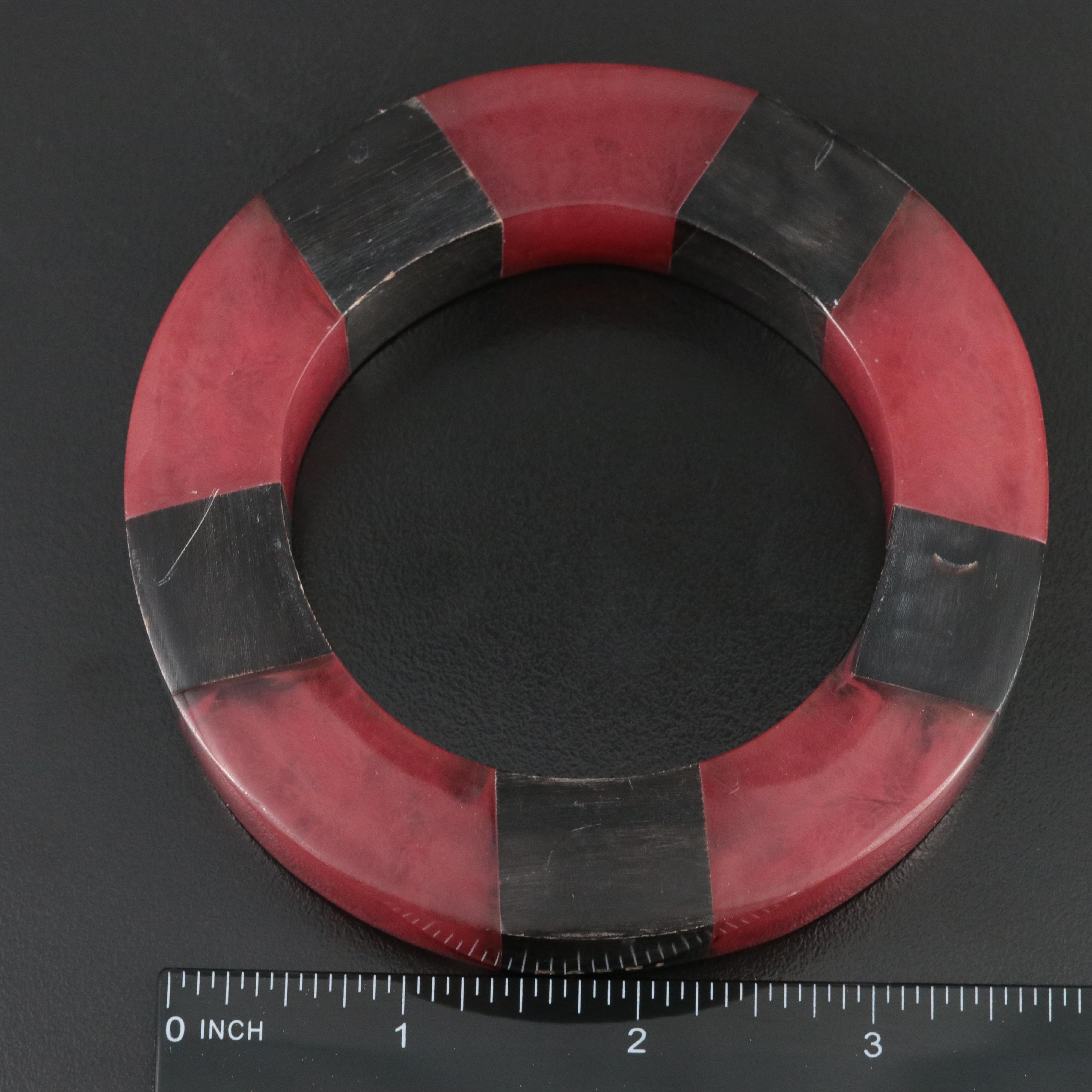 Marni Horn and Resin Bangle