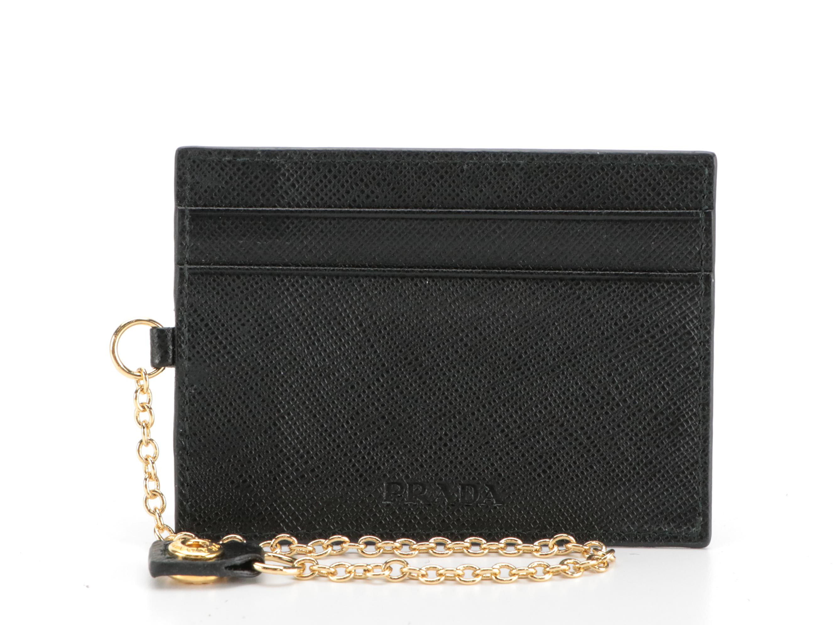 Prada 1MH132 Bow Wallet in Saffiano Leather with ID Case and Box