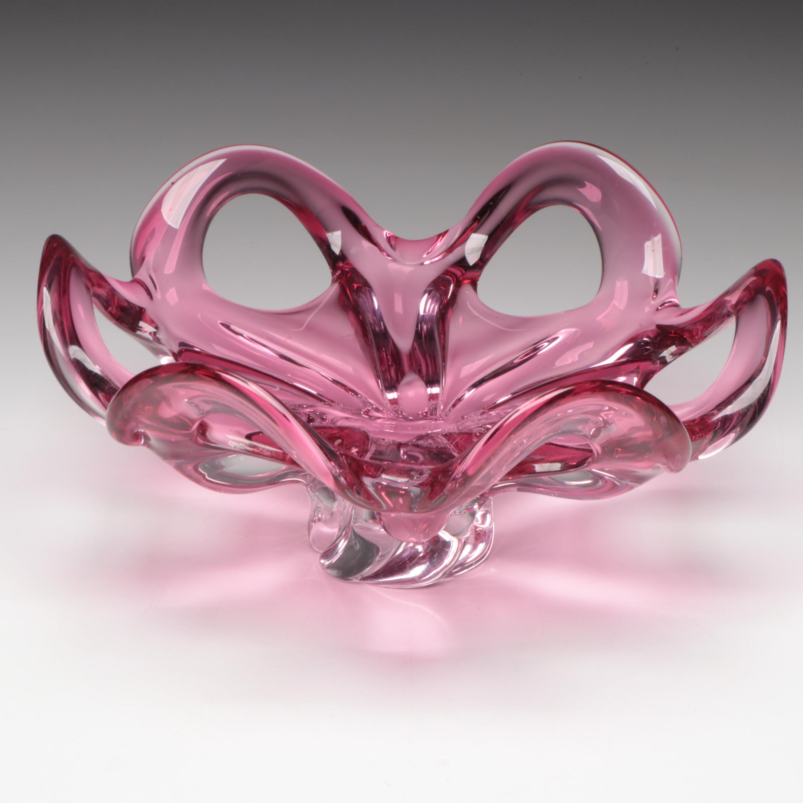 Josef Hospodka for Sklarna Chřibská Art Glass Bowl, Mid to Late 20th Century