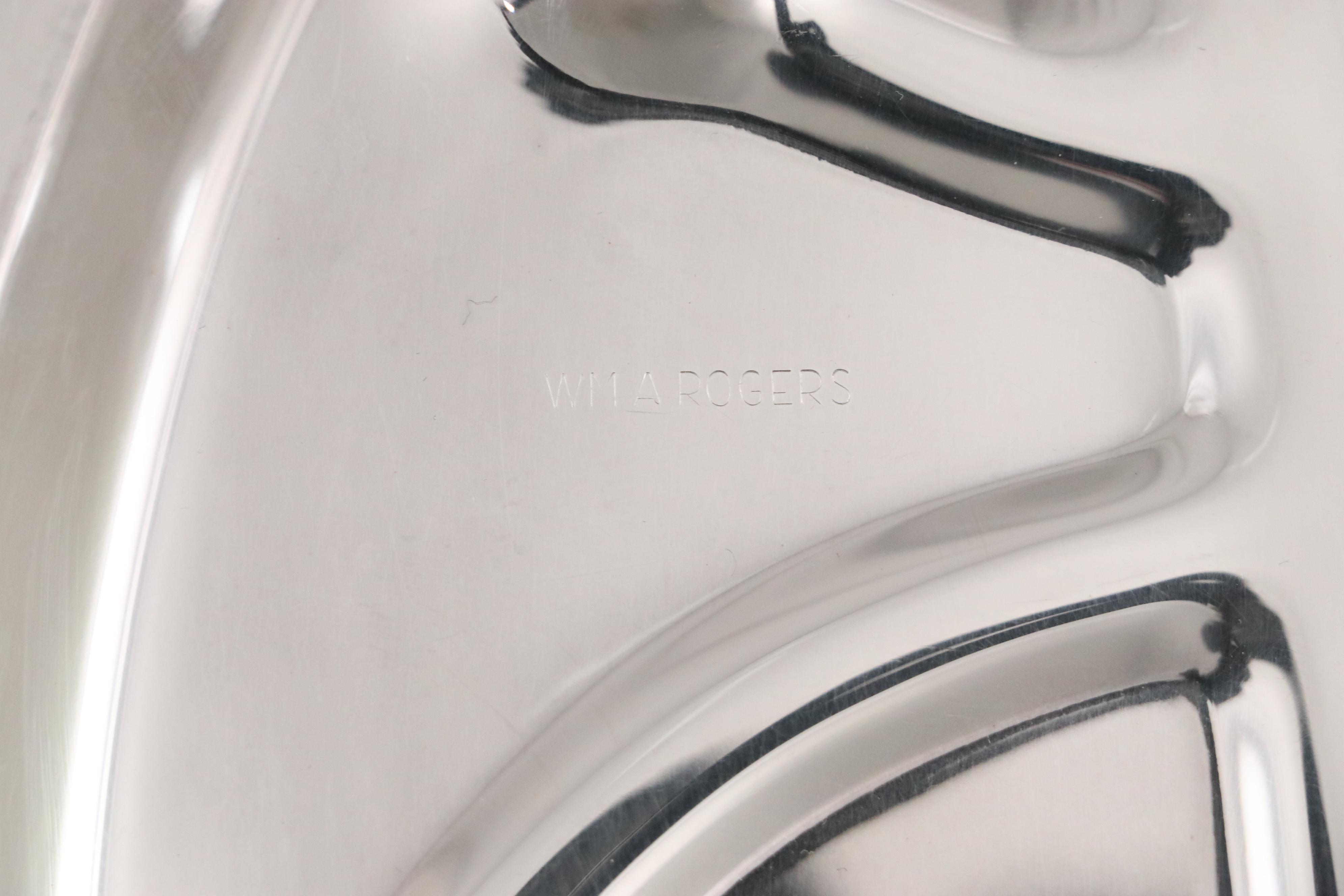 Wm. A. Rogers Silver Plate Serving Tray with Other Meat Platters and Serverware