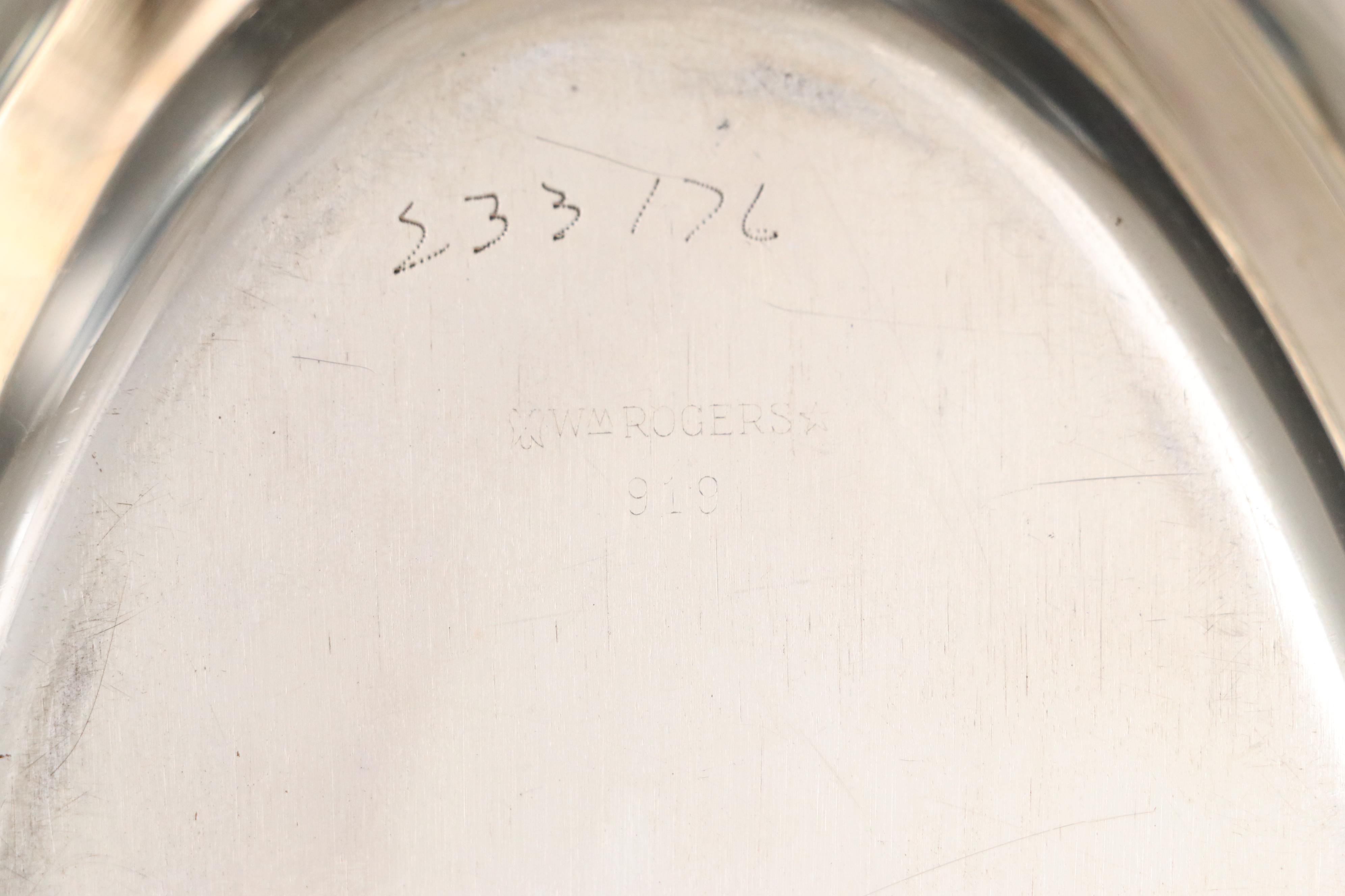 Wm. A. Rogers Silver Plate Serving Tray with Other Meat Platters and Serverware