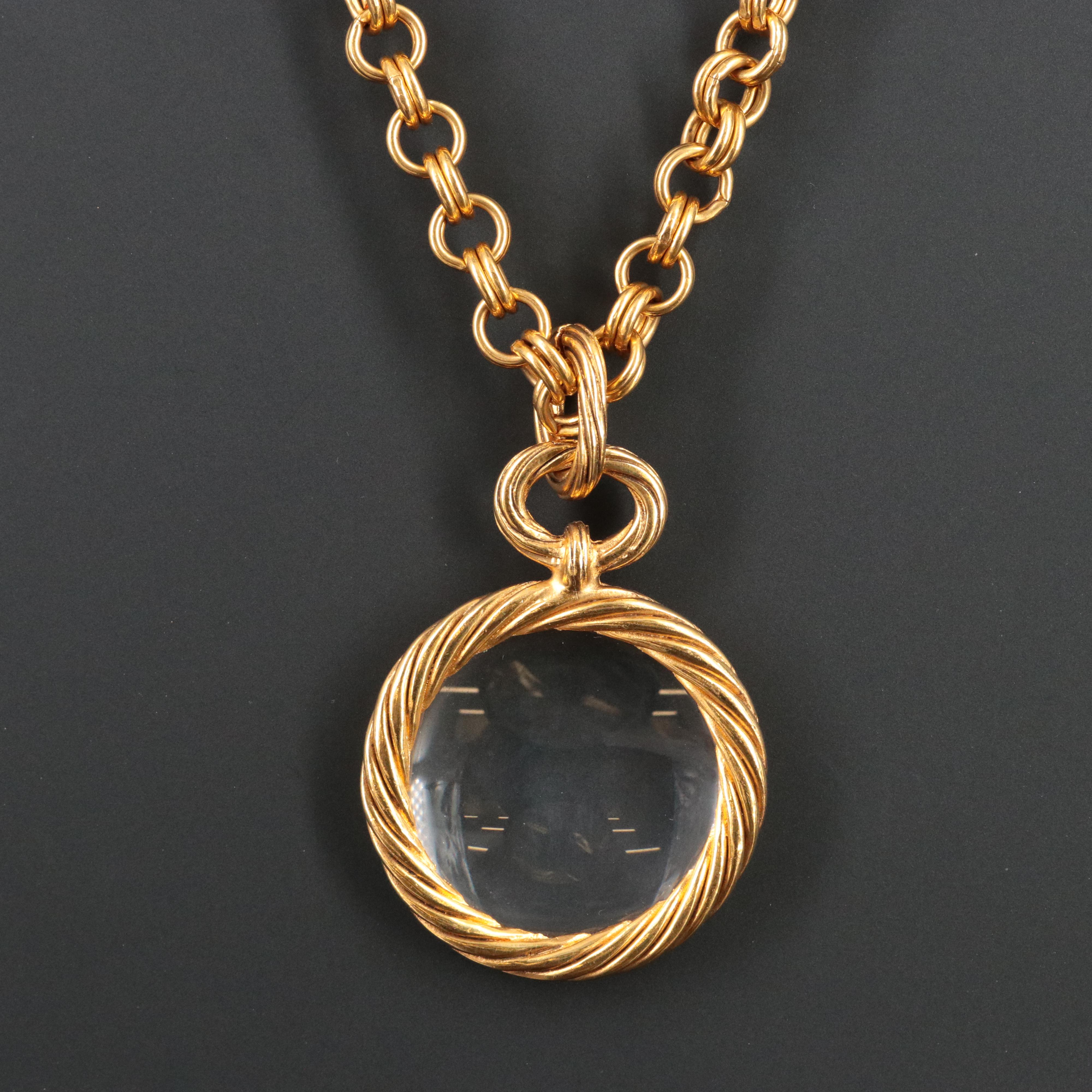 Chanel France Magnifying Glass Necklace