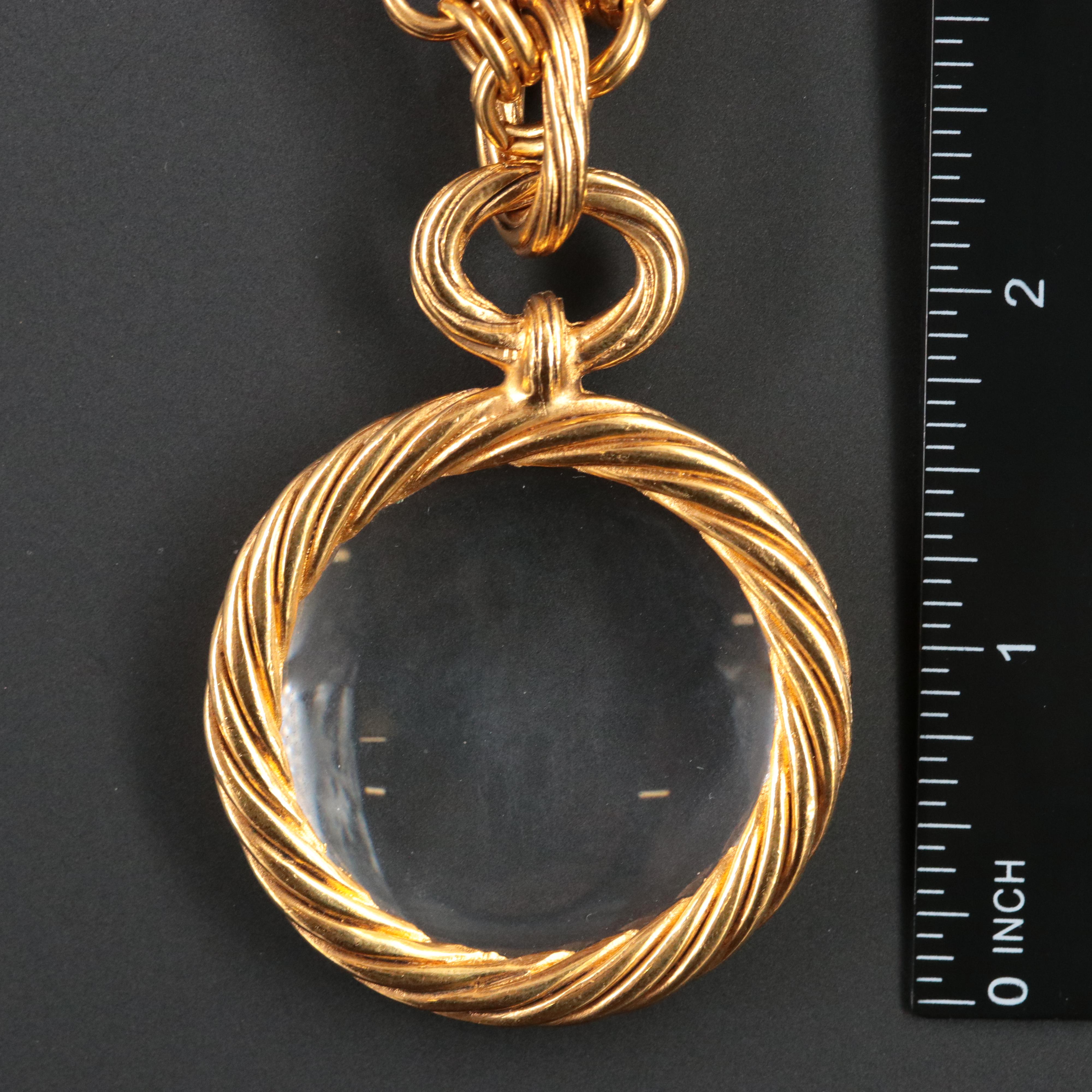 Chanel France Magnifying Glass Necklace