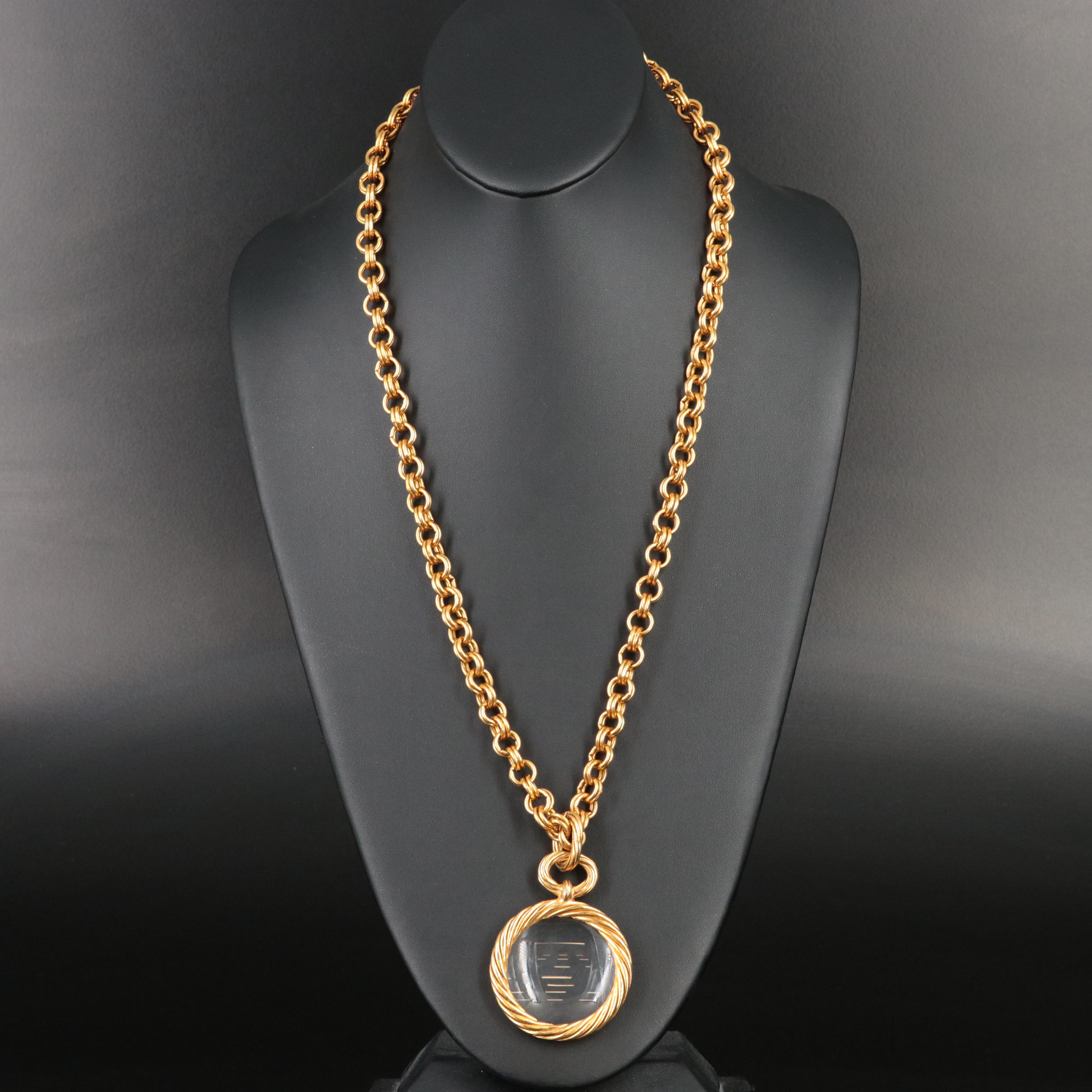 Chanel France Magnifying Glass Necklace