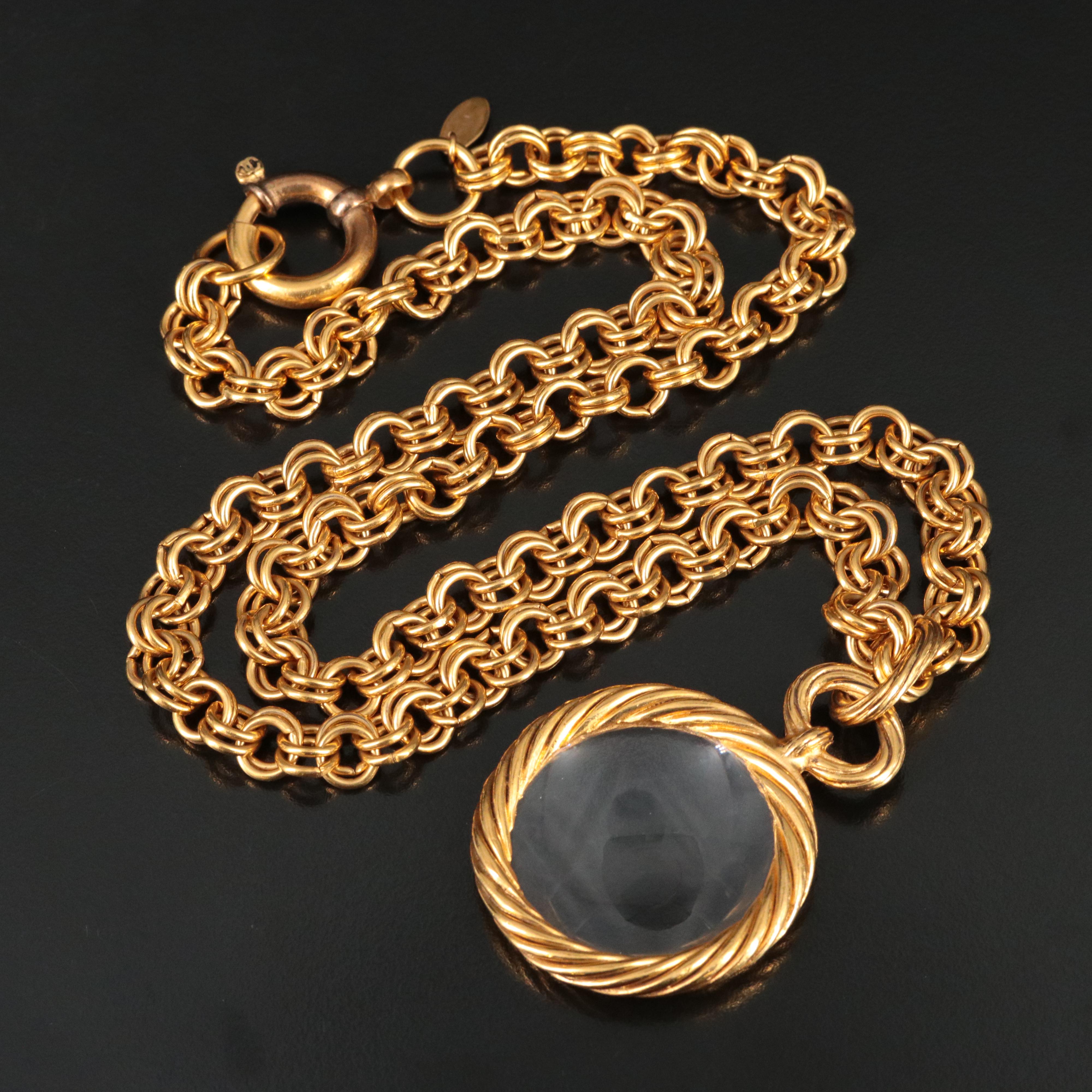 Chanel France Magnifying Glass Necklace