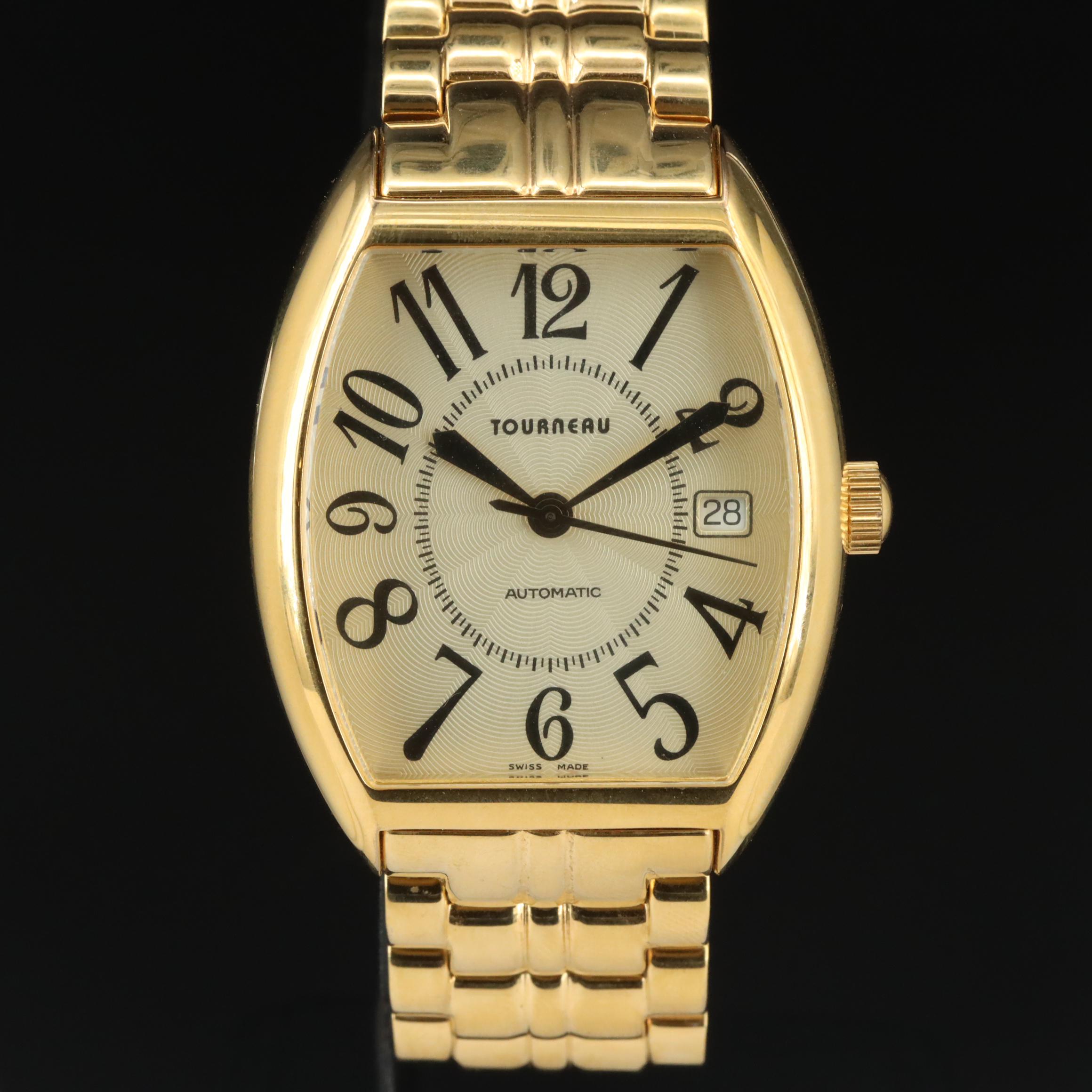 Tourneau Guilloché Dial with Exhibition Back Automatic Watch