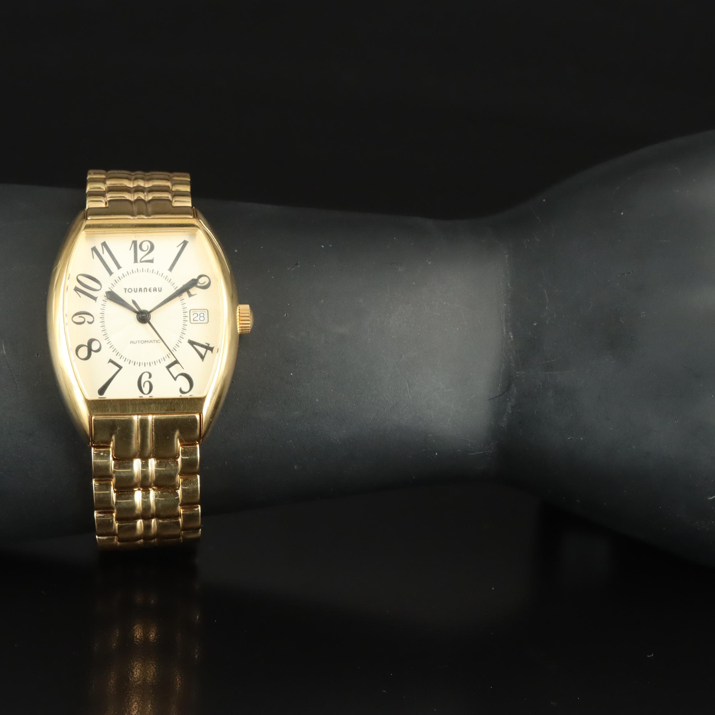 Tourneau Guilloché Dial with Exhibition Back Automatic Watch